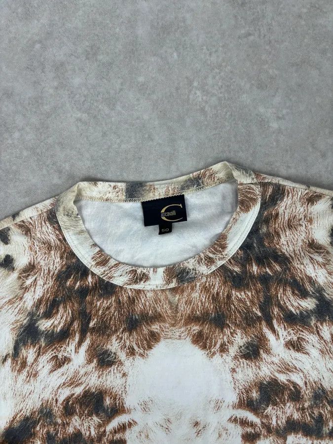 Just Cavalli SS2004 Cavalli Cream Animal Print Longsleeve T-Shirt Size US M / EU 48-50 / 2 - 4 Thumbnail
