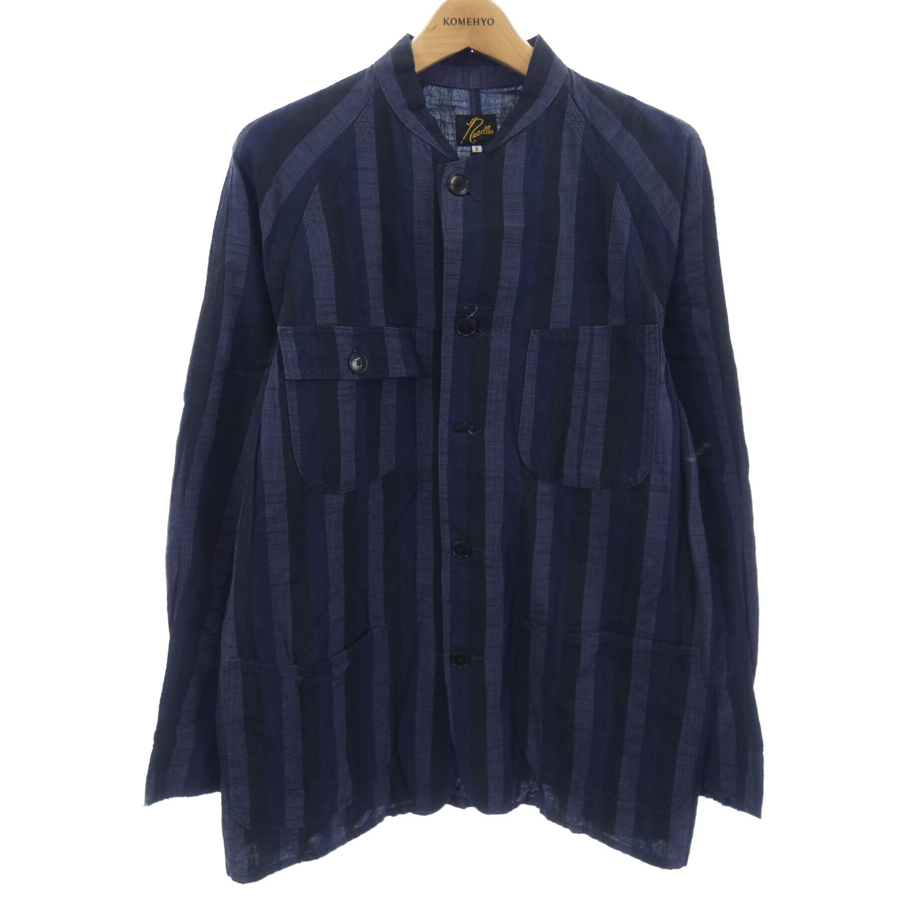 Needles Jacket Striped Cotton Long Sleeve Navy Size US S / EU 44-46 / 1 - 1 Thumbnail