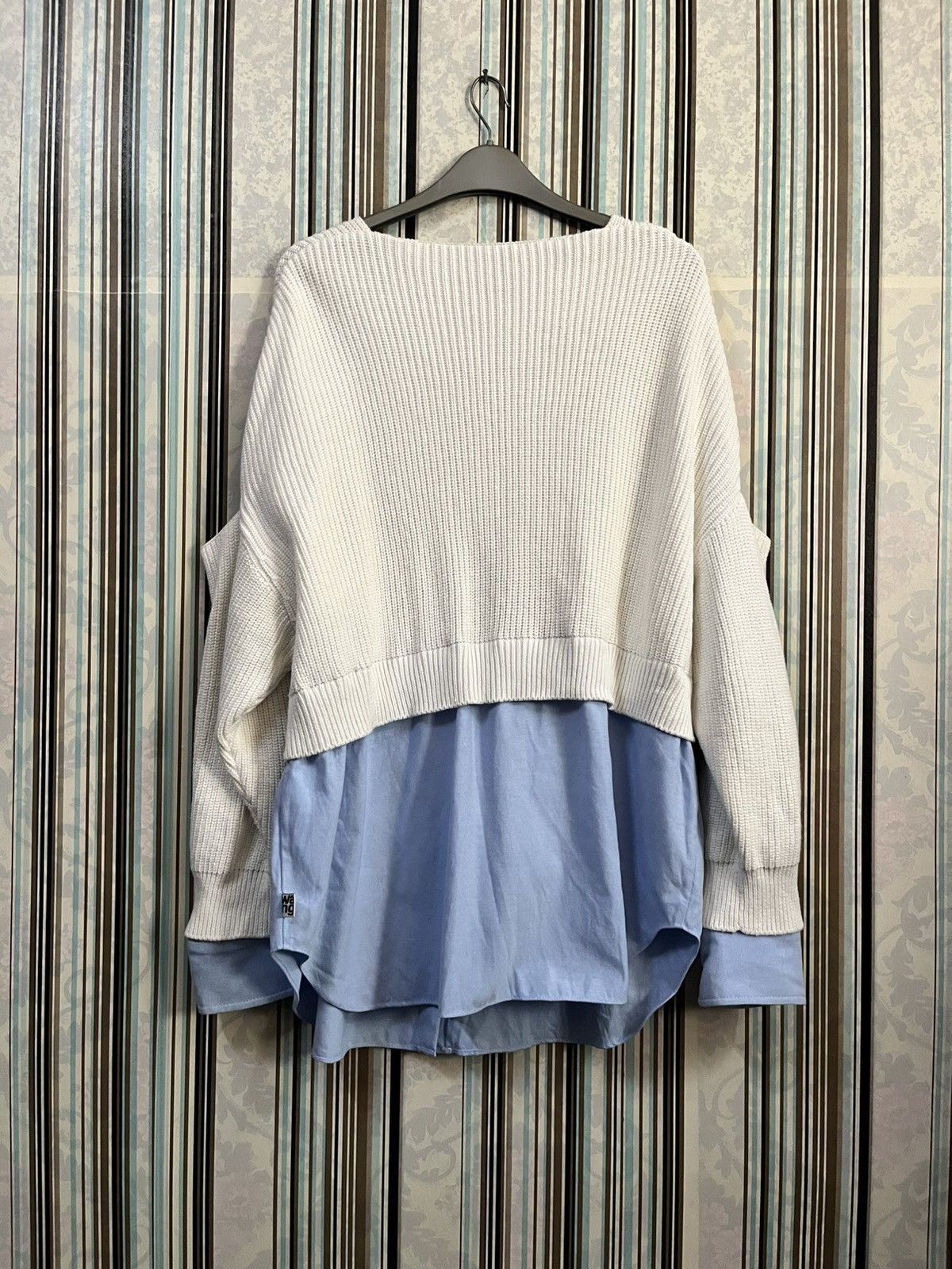 Alexander Wang 2000s mix media cotton hybrid poplin ribbed top #H2 Size M / US 6-8 / IT 42-44 - 5 Thumbnail