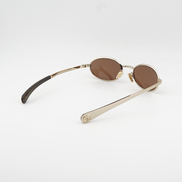 Gucci Gucci GG1942S 003 Women Sunglasses Gold Oval Frame, Brown Size ONE SIZE - 4 Thumbnail