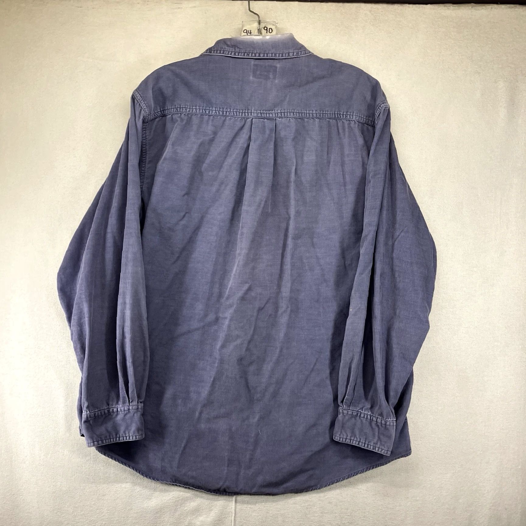 Vintage VINTAGE L.L. Bean Pinwale Corduroy Button-Up Shirt Mens M Periwinkle Cotton Wear Shirt Size US M / EU 48-50 / 2 - 2 Thumbnail