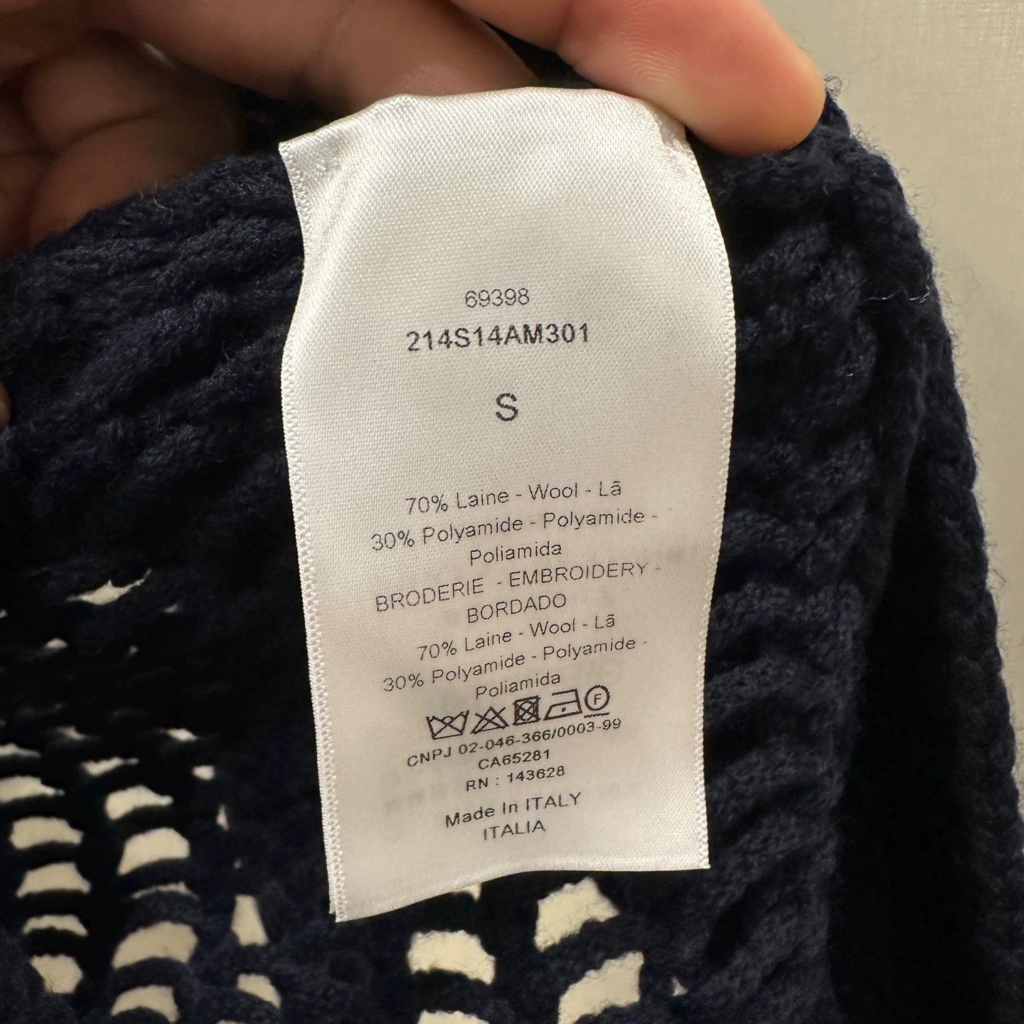 Christian Dior Monsieur Dior apr328 Rabbit Intarsia Knit Sweater S Wool Size S / US 4 / IT 40 - 4 Thumbnail