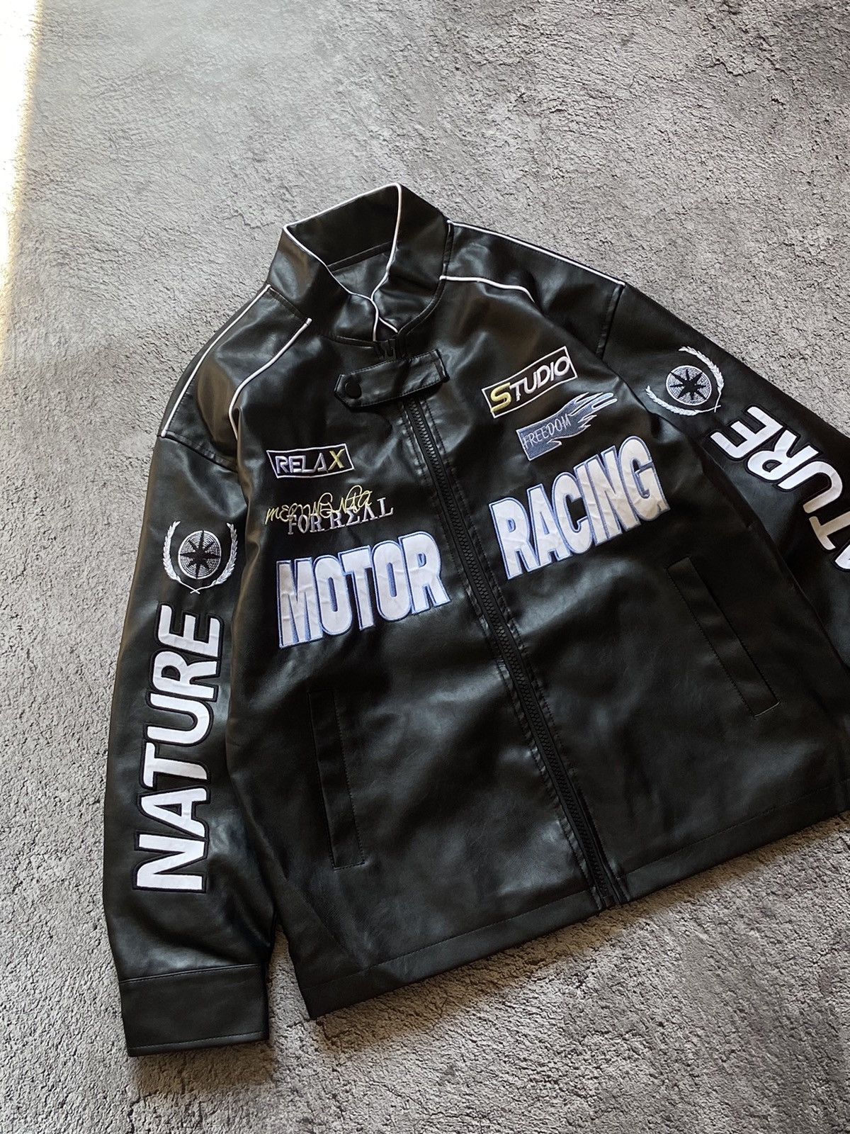 Japanese Brand Vintage Distressed Moto Racing Light Jacket Size US M / EU 48-50 / 2 - 2 Thumbnail