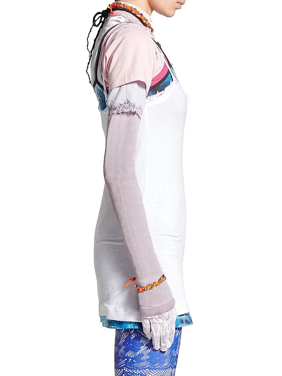 Balenciaga o1s1wg110326 Layered Dress in White Size XS / US 0-2 / IT 36-38 - 4 Thumbnail
