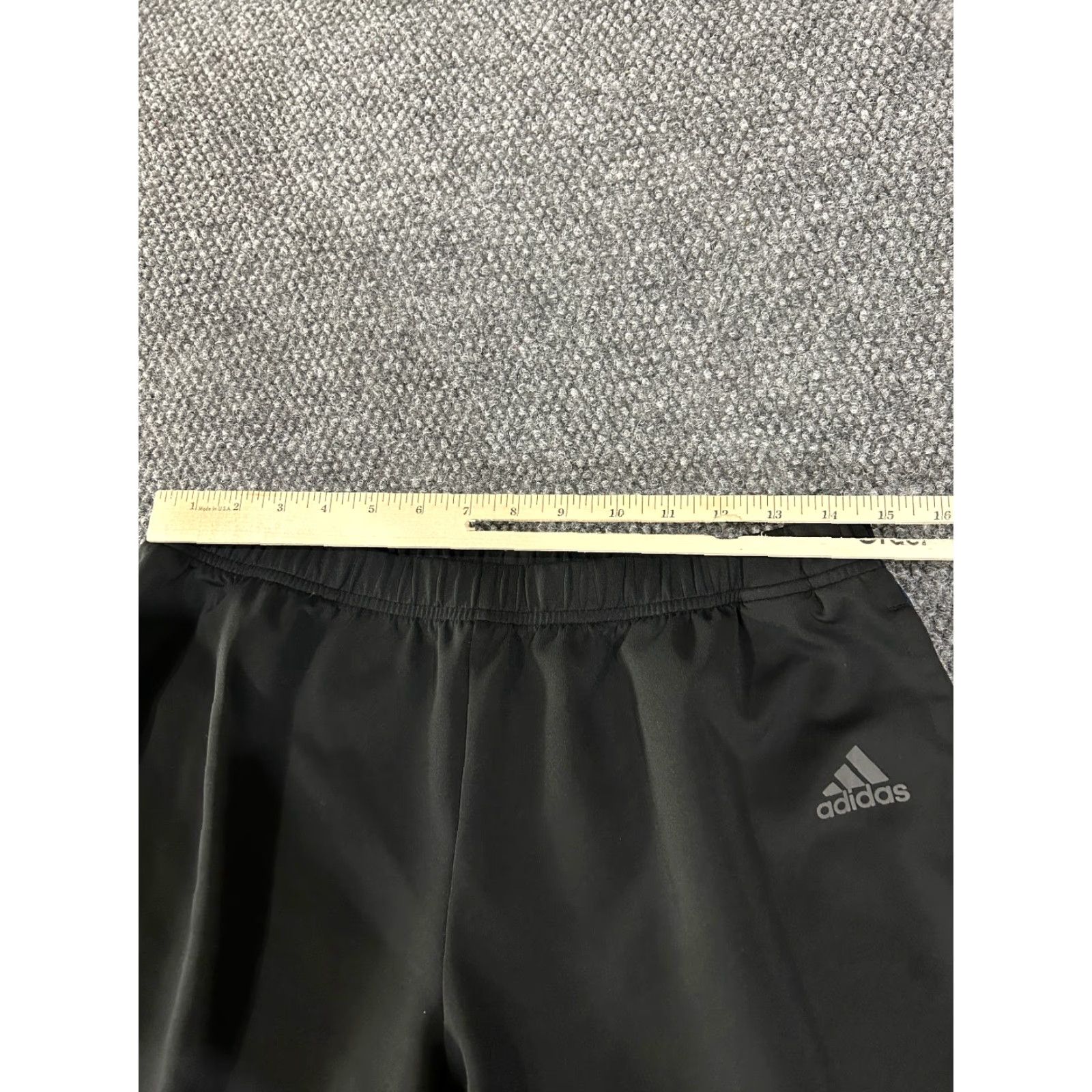 Adidas adidas Track Pants Mens Large Black Athletic Zip Ankle Training Stretch Pants Regular Fit Logo 30in Inseam Straight Leg Size US 33 - 4 Thumbnail