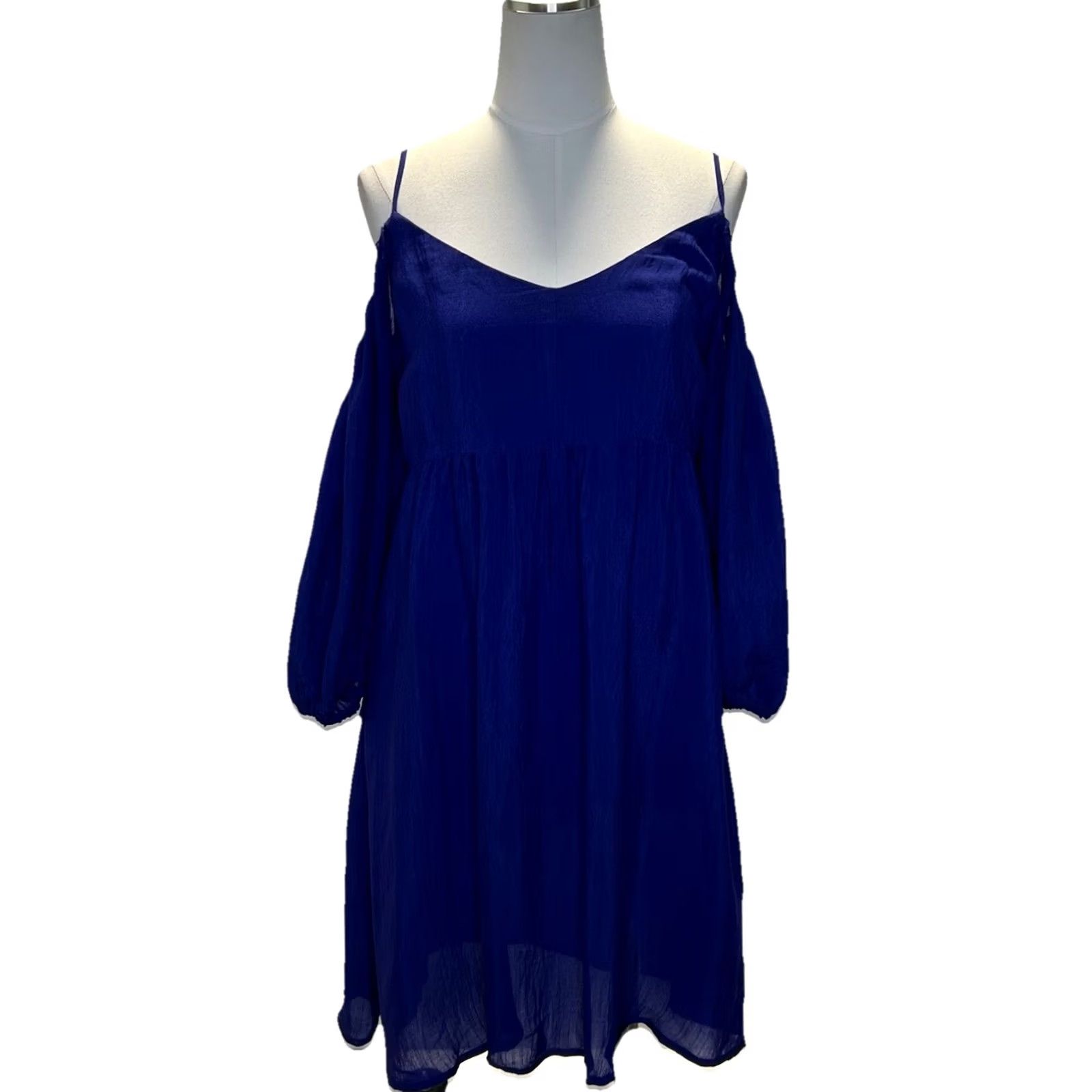 Anthropologie Moulinette Soeurs Carina Dress Off the Shoulder Blue Purple Anthropologie Dress Size S Womens Size S / US 4 / IT 40 - 7 Thumbnail