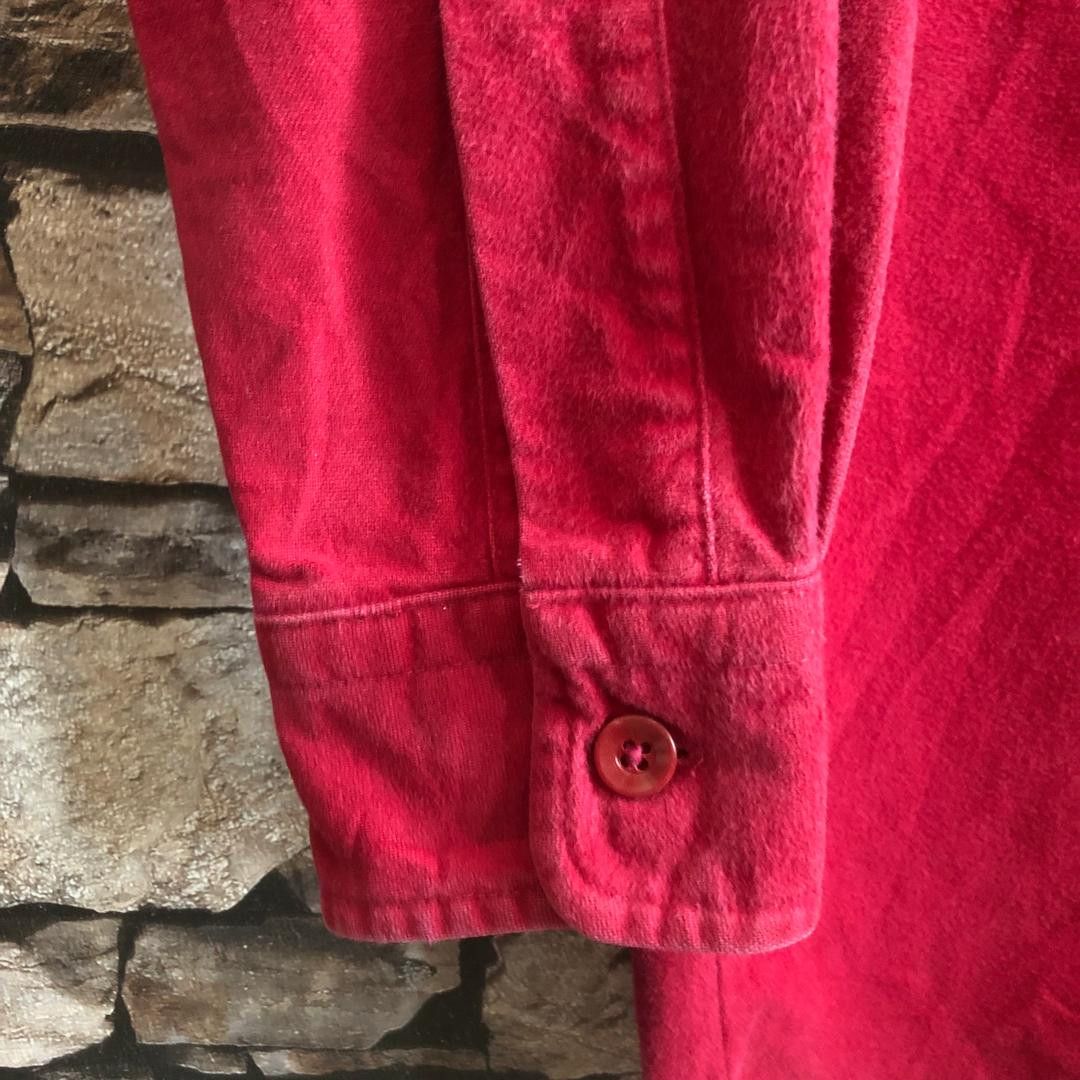 L.L. Bean Vintage LL Bean Chamois Shirt Red DRAM Graphic Workwear Size US M / EU 48-50 / 2 - 8 Thumbnail