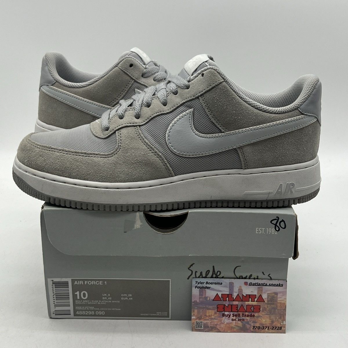 Nike Air Force 1 low wolf grey Size US 10 / EU 43 - 1 Thumbnail