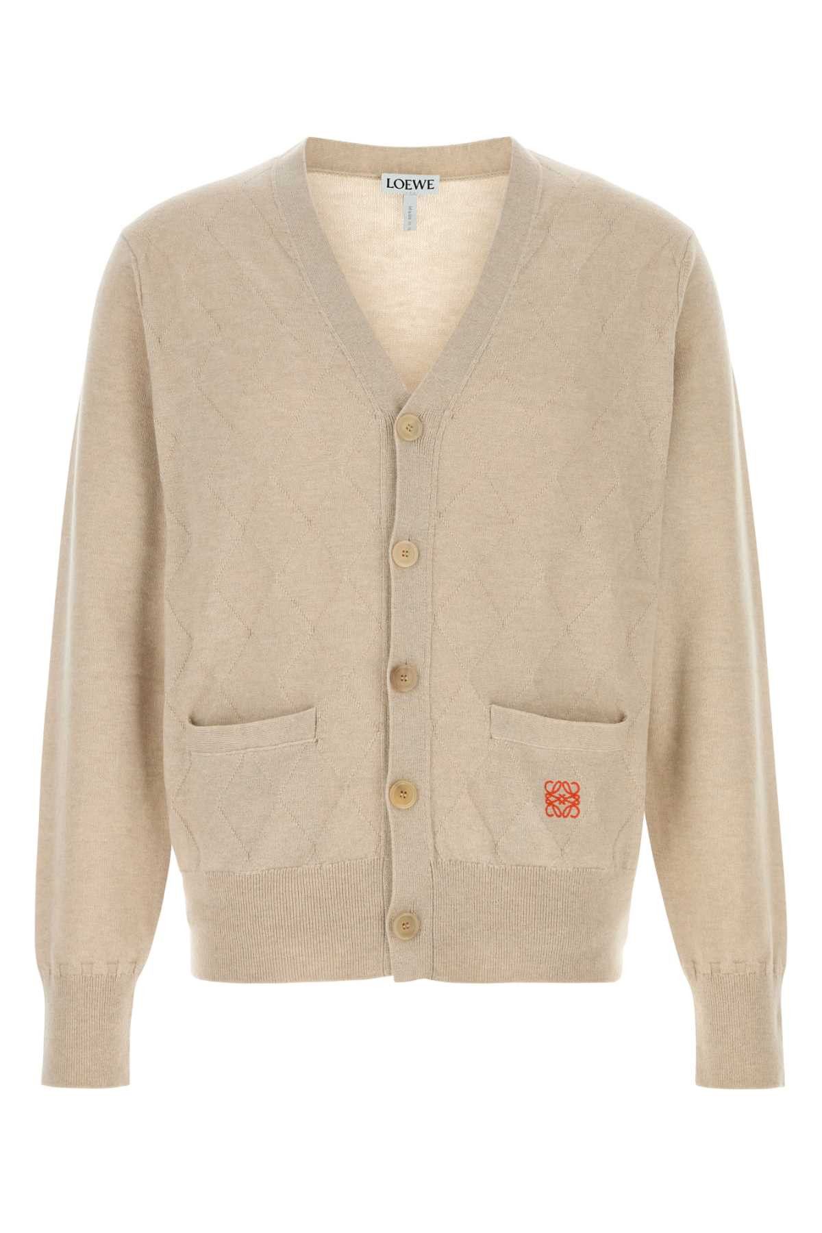 Loewe Sand Wool Blend Cardigan Size US XL / EU 56 / 4 - 1 Thumbnail