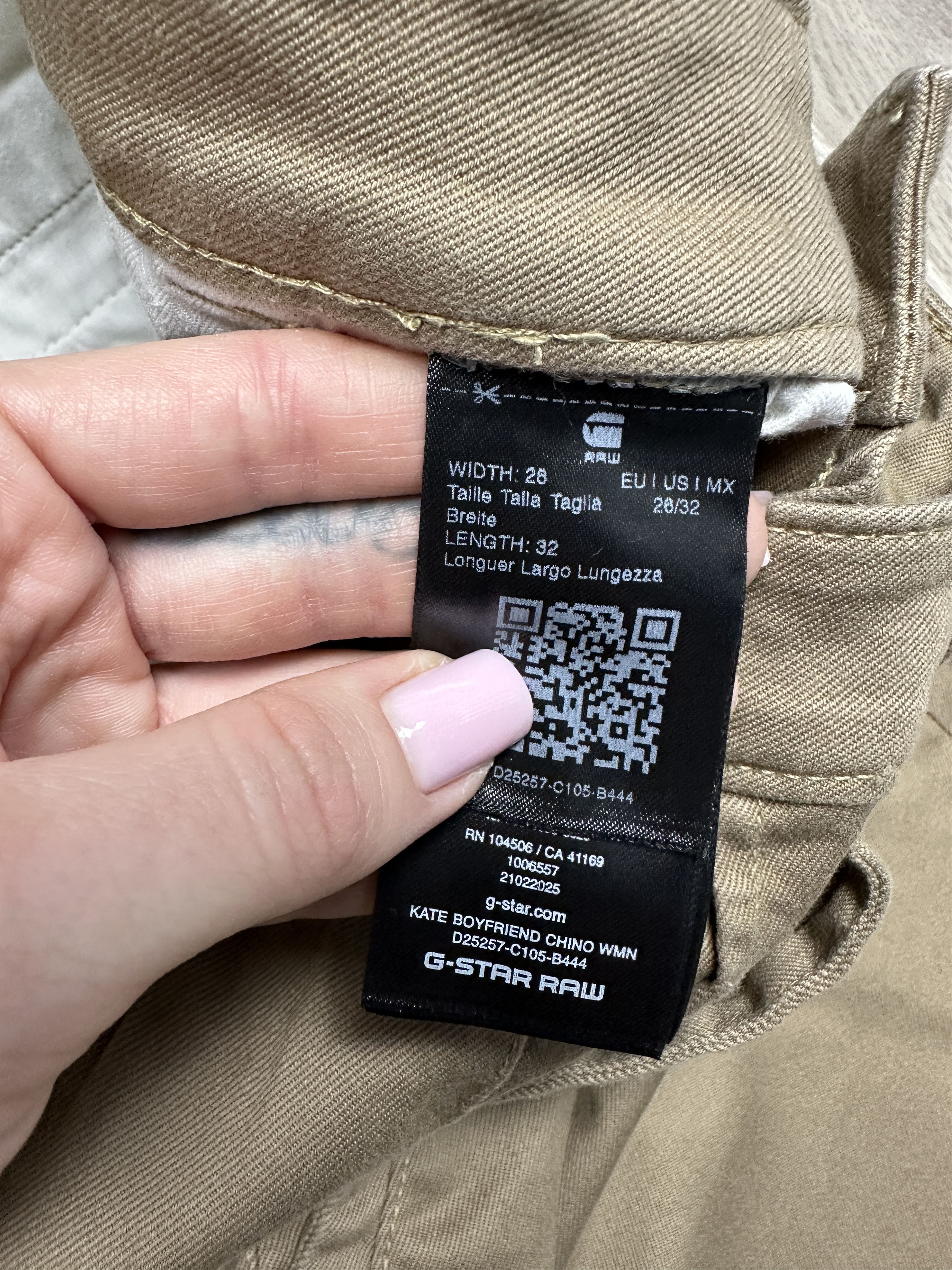 G-Star G Star Raw Womens Kate Boyfriend Chino Pants Size 26" / US 2 / IT 38 - 5 Thumbnail
