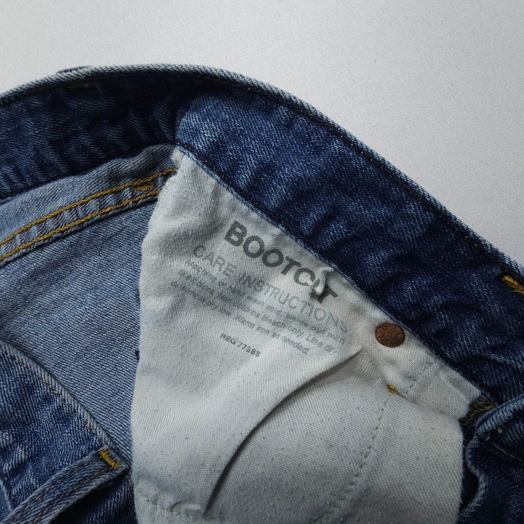J.Crew Vtg J.CREW USA Low Rise Bootcut Jeans Womens 28 x 31 Blue 2000s Western American Jeans Size 28" / US 6 / IT 42 - 3 Thumbnail