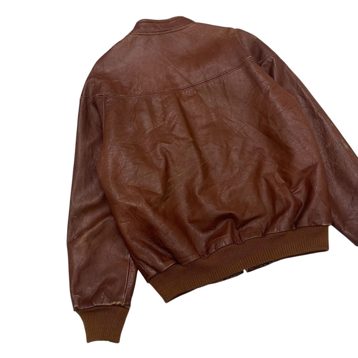 Genuine Leather Vintage Free Time Leather Bomber Jacket Size US S / EU 44-46 / 1 - 12 Thumbnail
