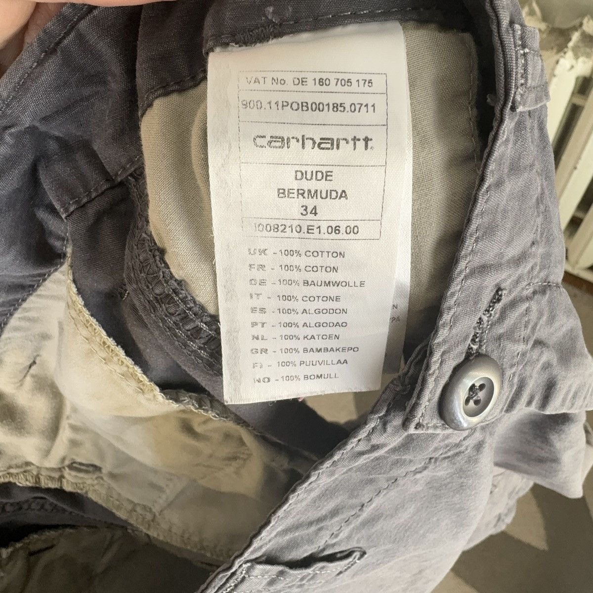 Carhartt × Carhartt Wip × Vintage 💥Vintage Carhartt WIP Baggy Regular Cargo Bermuda Shorts 90s Size US 34 / EU 50 - 16 Thumbnail