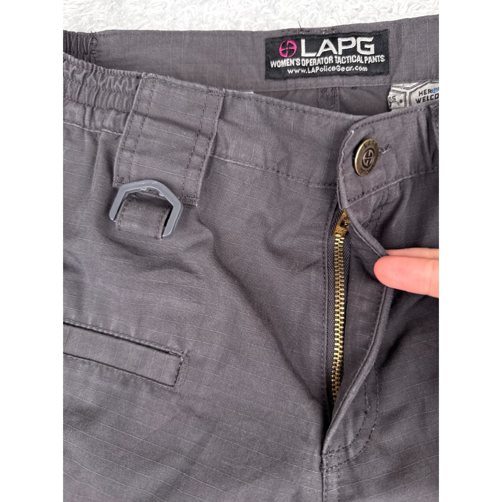 Vintage LAPG Pants Cargo Women 12 Gray Rip-Stop Straight Leg EMT LEO 34x29 Casual Workwear Size 34" / US 12 / IT 48 - 5 Thumbnail