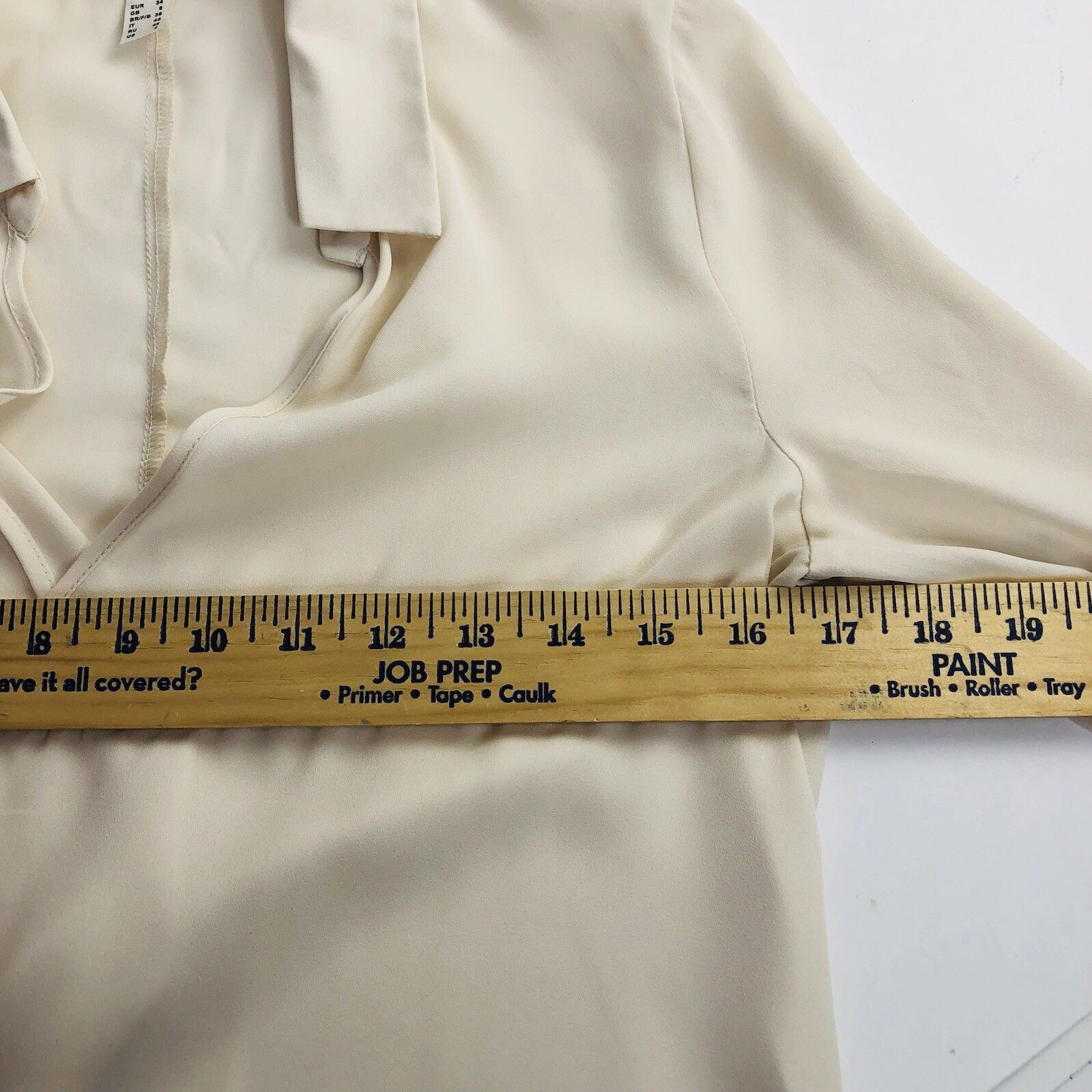 Venus Venus Wrap Ivory Top Blouse Shirt Sz 2 Tie V-neck Size XS / US 0-2 / IT 36-38 - 10 Thumbnail