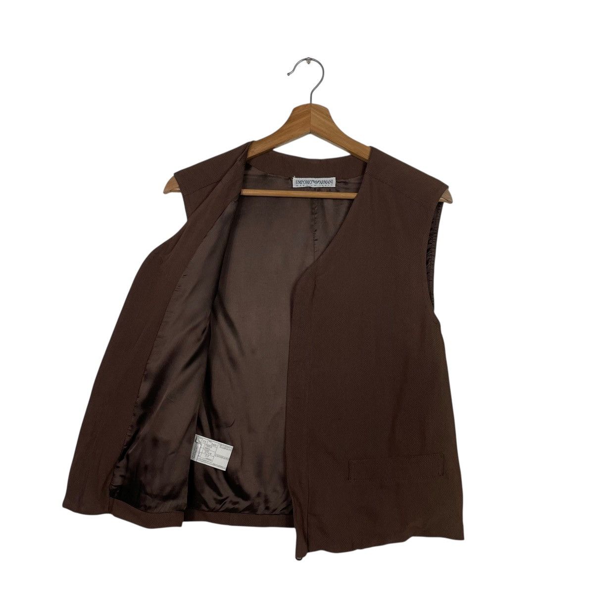 Emporio Armani Vintage Emporio Armani Zipper Rayon Vest Size US S / EU 44-46 / 1 - 9 Thumbnail