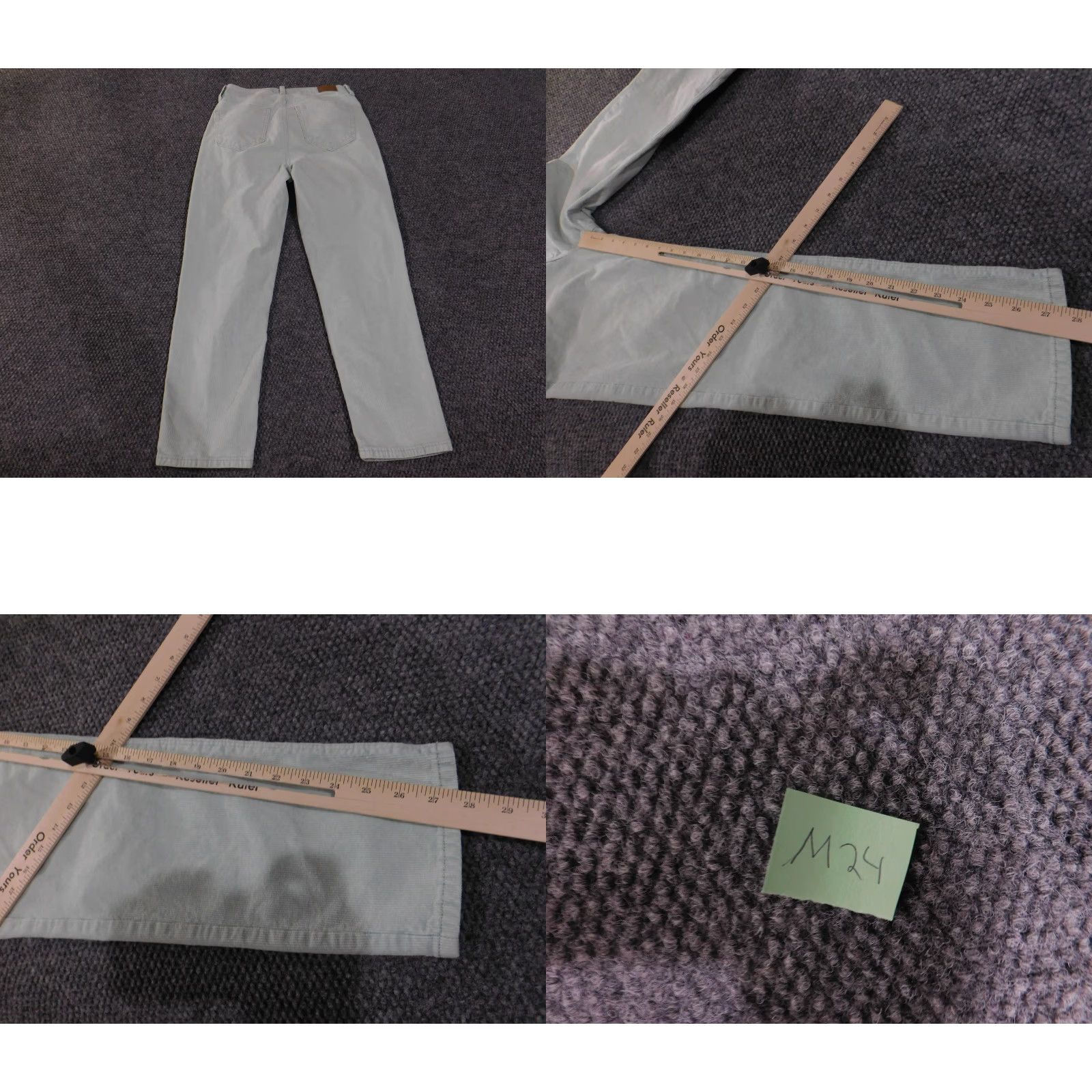 Vintage American Eagle Jeans Womens 4 Green Corduroy Straight Stretch Pants 30x30 Size 27" / US 4 / IT 40 - 8 Thumbnail