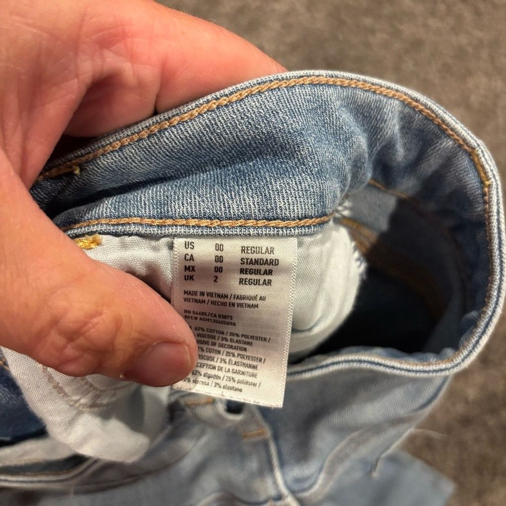 American Eagle Outfitters American Eagle Outfitters Women's Light Blue Jeans Size 24" / US 00 / IT 34 - 4 Thumbnail