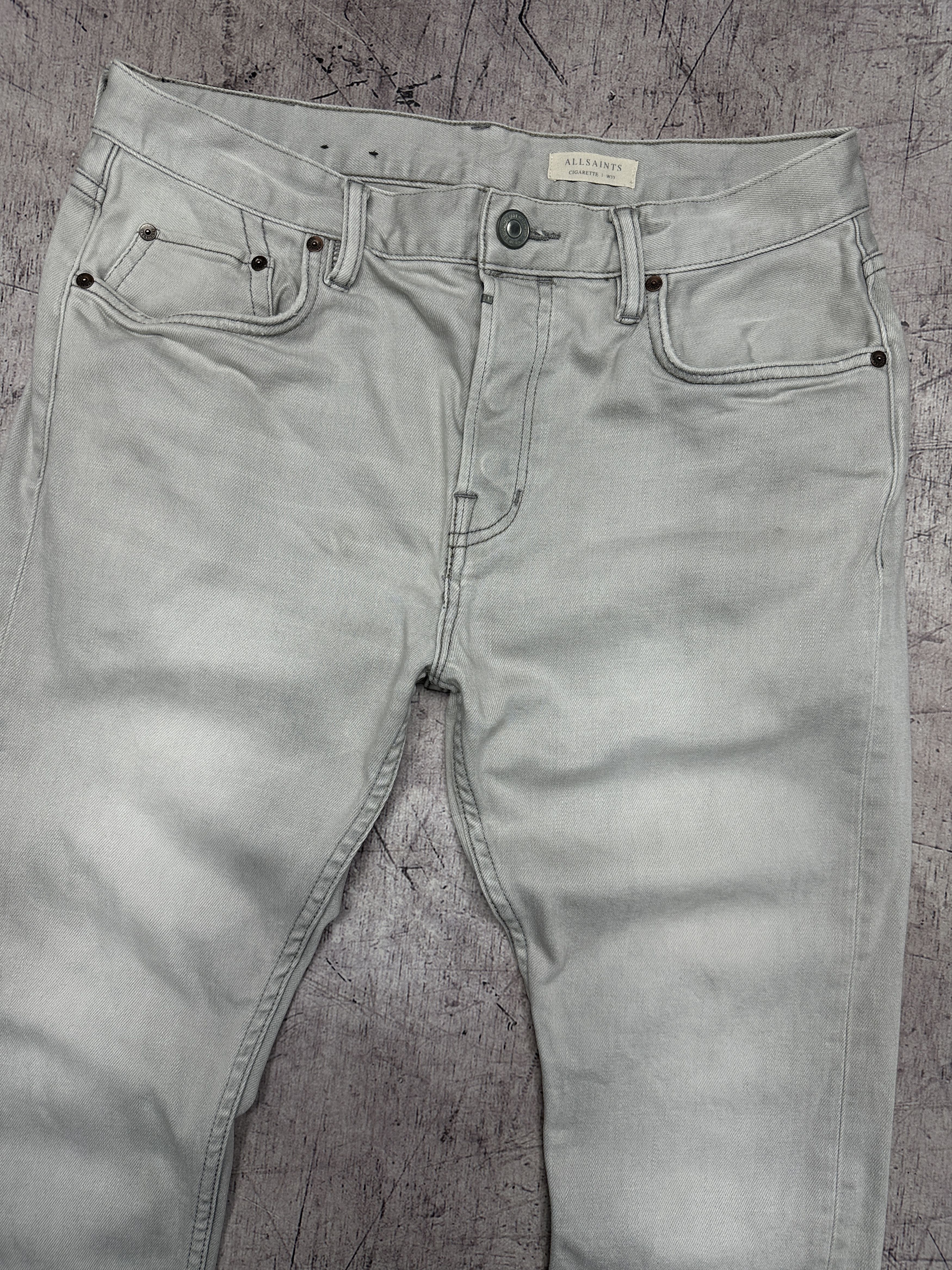 Allsaints Allsaints Mens Cigerette Denim Pants Jeans Size US 33 - 2 Thumbnail
