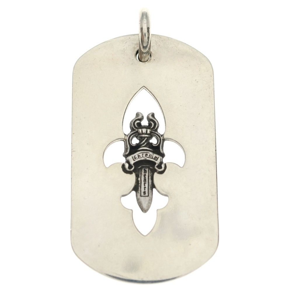 Chrome Hearts Chrome Hearts D Tag Flare Dagger Dog Tag Necklace Size ONE SIZE - 1 Thumbnail