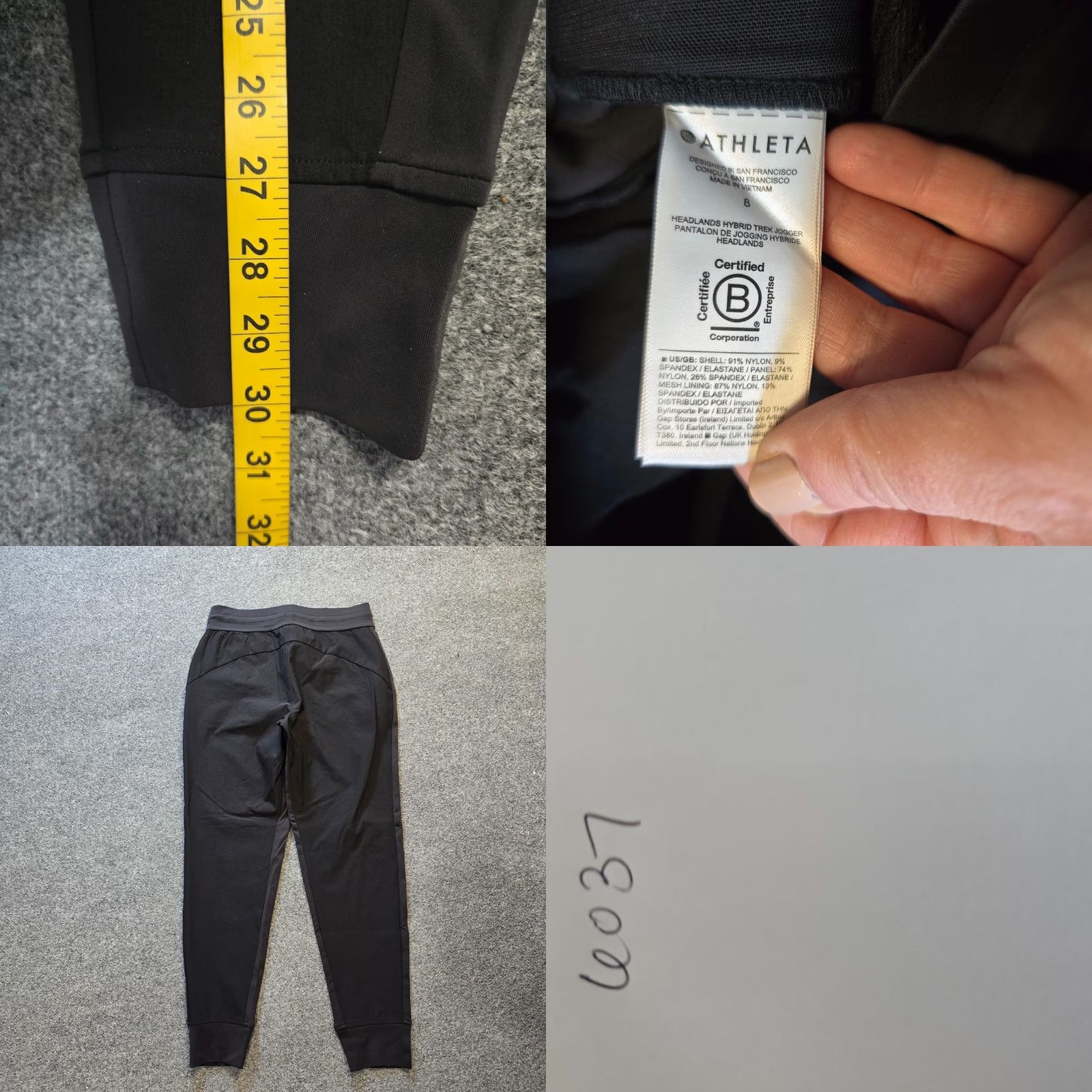 Athleta Athleta Pants Womens 8 Black Headlands Hybrid Trek Joggers Casual Capsule Activewear Hiking Tapered Inseam 30 Regular Women Mens? Size 30" / US 8 / IT 44 - 8 Thumbnail