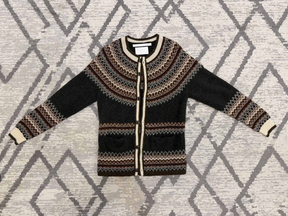 White Mountaineering White Mountaineering 100% wool Nordic knit cardigan 2013AW. Size US S / EU 44-46 / 1 - 8 Thumbnail