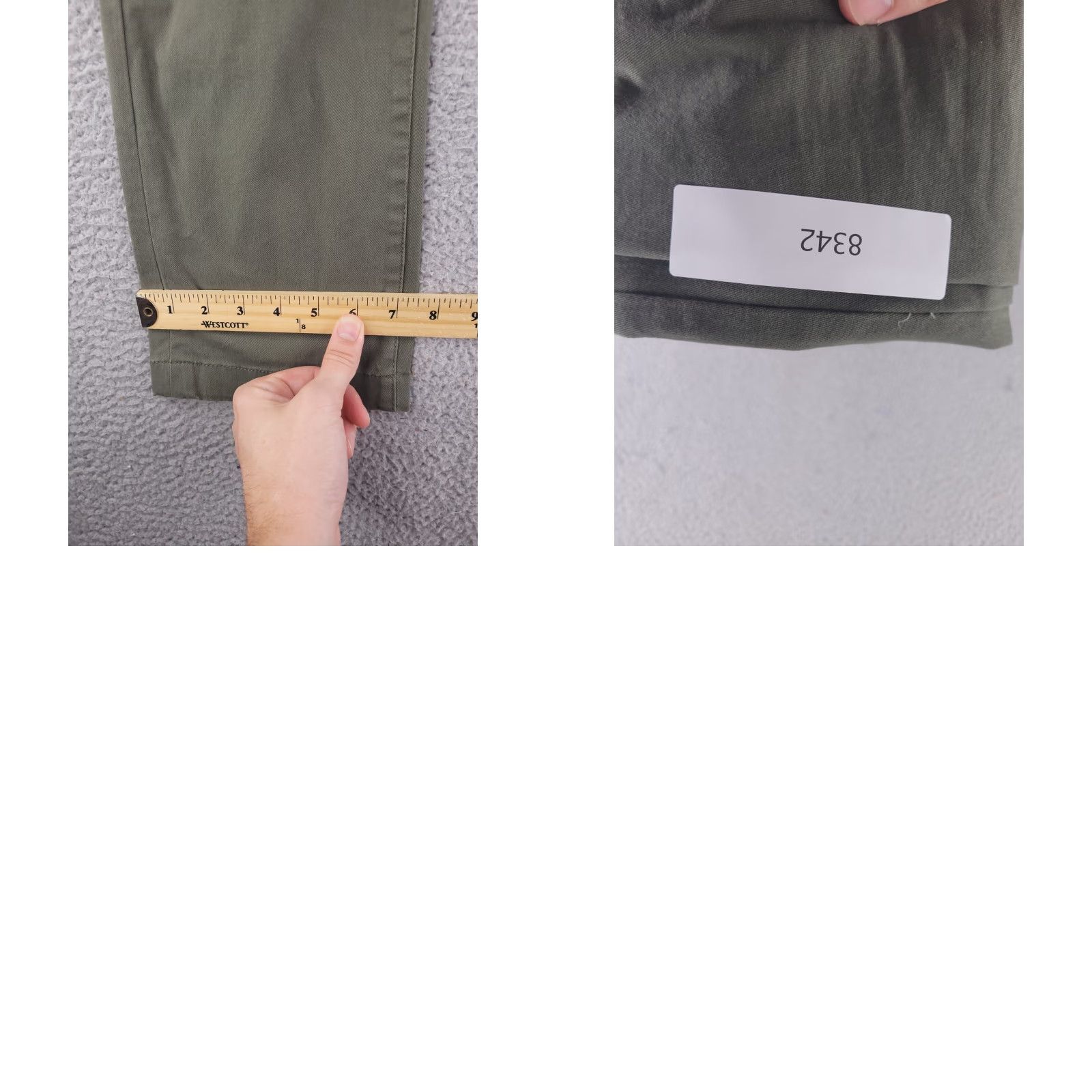 Vintage Goodfellow Pants Mens 34x33 Olive Green Chino Slim Straight Fit Size US 34 / EU 50 - 9 Thumbnail