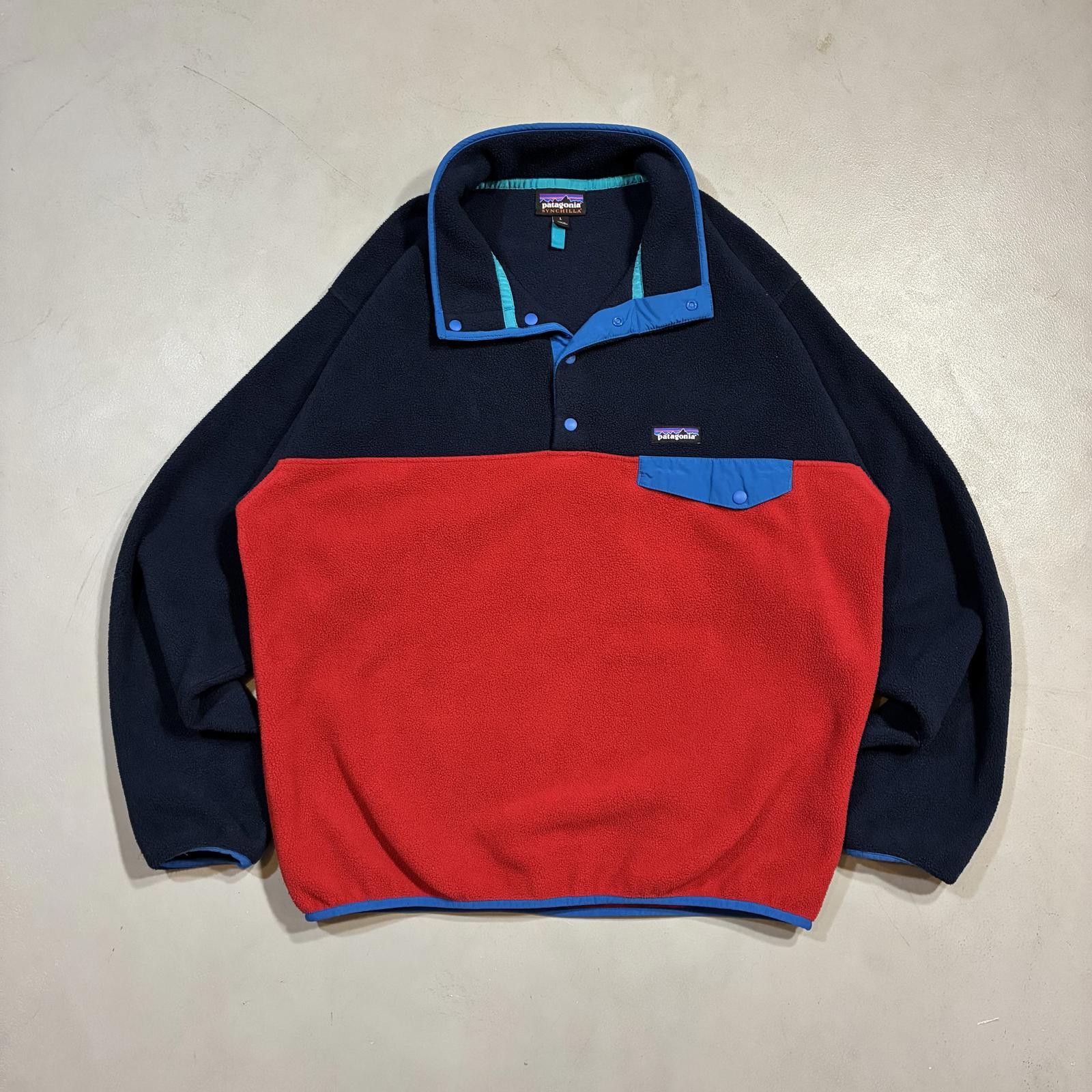 Patagonia Patagonia Synchilla Snap T Fleece ~ Men's L ~ Navy & Red Size US L / EU 52-54 / 3 - 1 Thumbnail