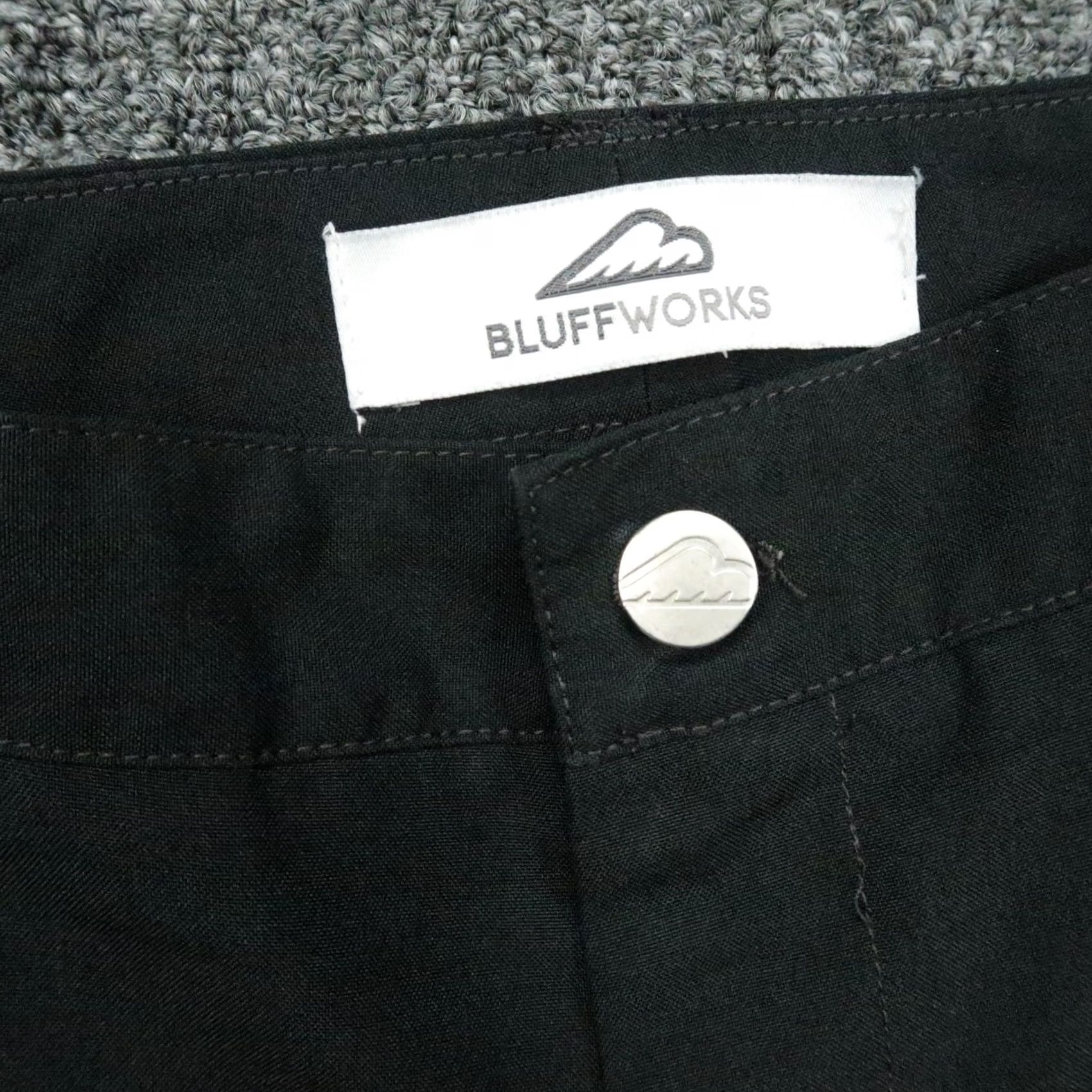 Vintage Bluffworks Pants Mens Black 37x28 Chino Straight Travel Work Play Trouser Size US 37 - 3 Thumbnail