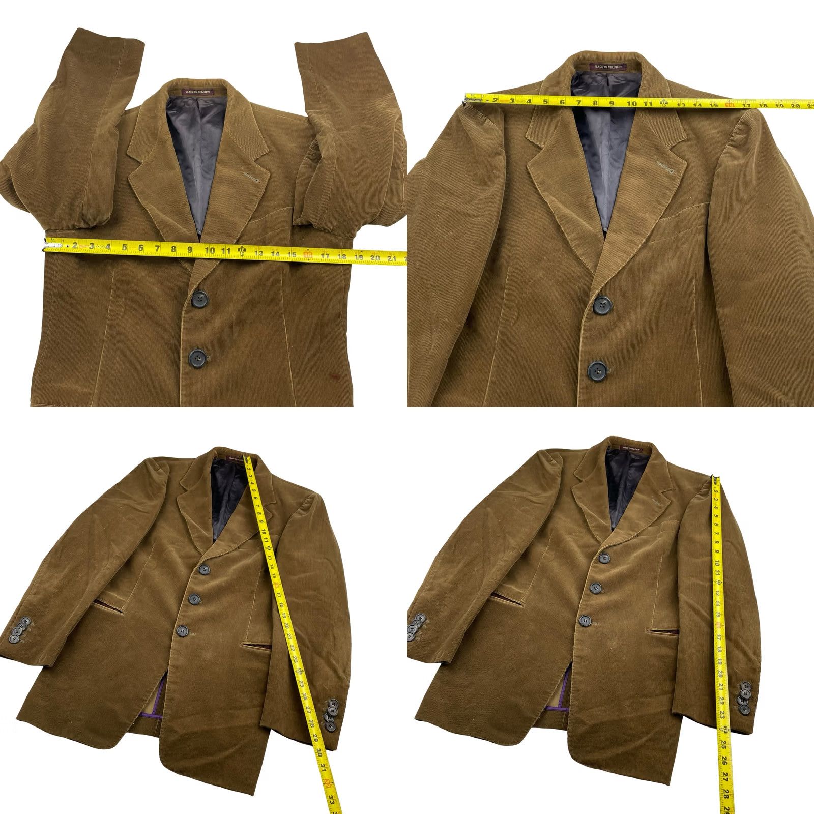 Paul Smith Paul Smith Blazer Men Corduroy 2-Button Brown Polka Dot Lining Jacket Coat Short 36 36S US Regular Chest 36 Notch Lapel Vintage: No Mens Size 36R - 8 Thumbnail