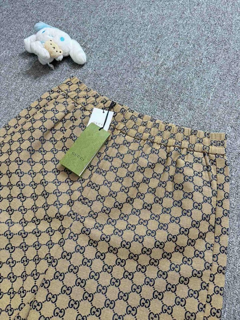 Gucci Gucci Brown Logo Print Shorts-2506 Size US 40 / EU 56 - 3 Thumbnail