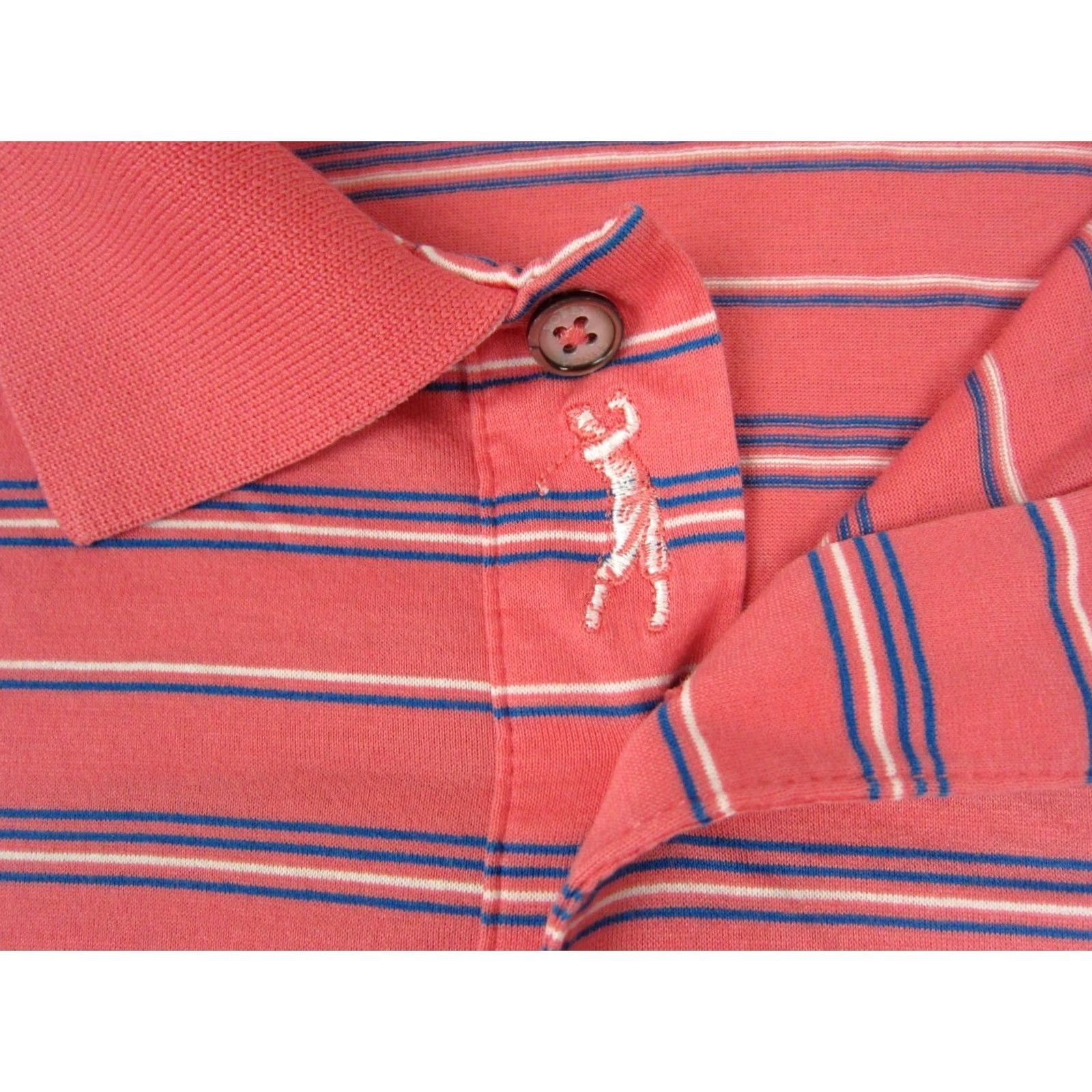 Vintage VINTAGE Bobby Jones Polo Shirt Mens XL Pink Striped Golf Cotton Size US XL / EU 56 / 4 - 4 Thumbnail