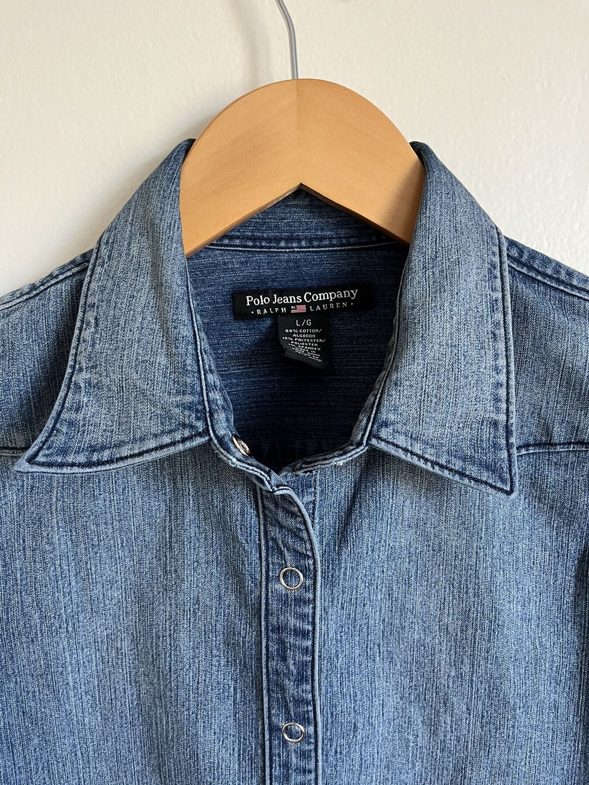 Polo Ralph Lauren × Vintage Vintage 00’s Polo Ralph Lauren Jeans Company Shirt Size L / US 10 / IT 46 - 2 Thumbnail