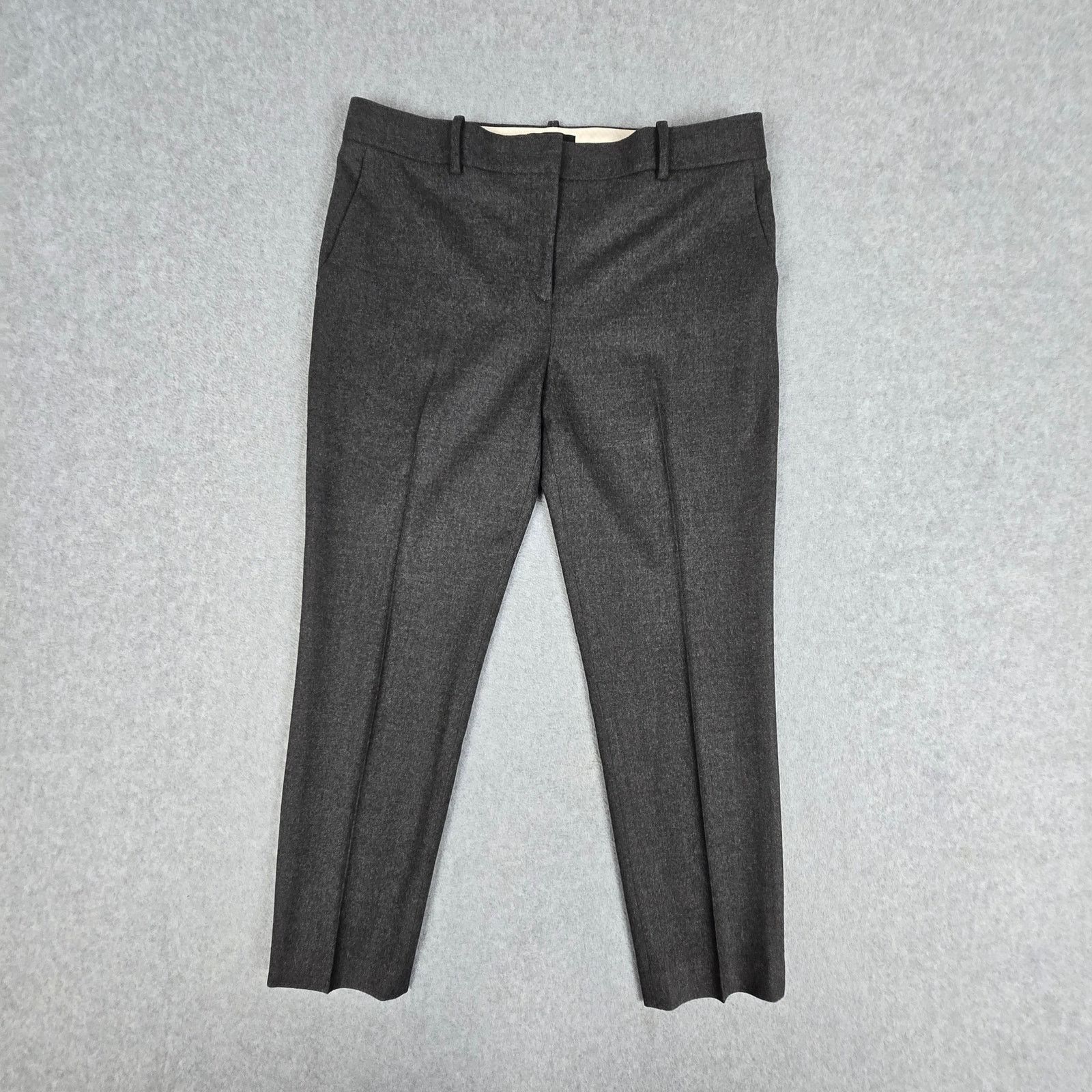 Theory Theory Womens 6 Gray Flat Front Dress Pants 96% Virgin Wool Size 28" / US 6 / IT 42 - 1 Thumbnail