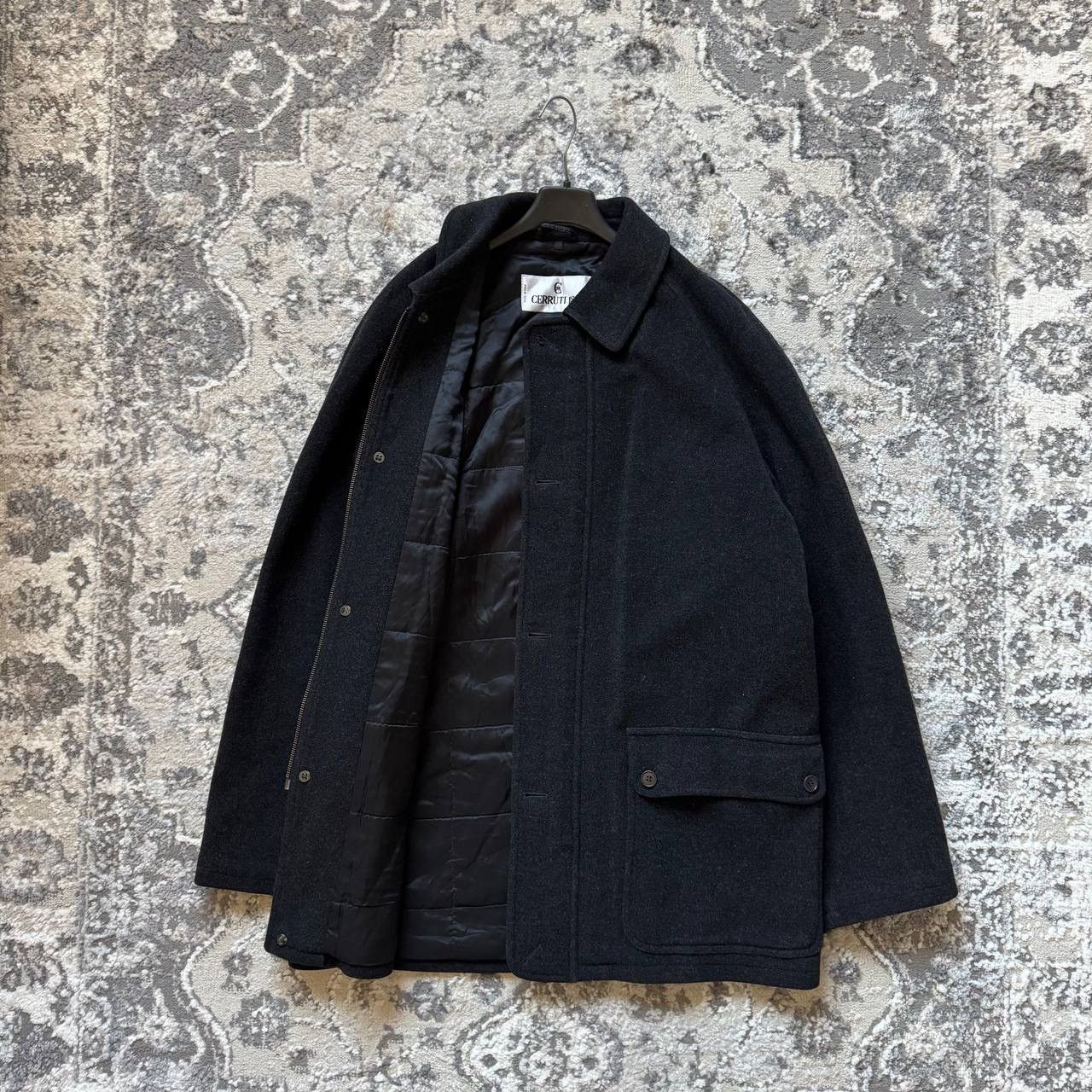 Cerruti 1881 Cerruti Vintage Heavy Wool Classic Retro Zip Coat Jacket Size US XL / EU 56 / 4 - 2 Thumbnail