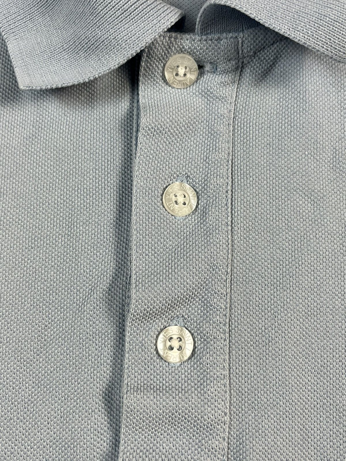 Yves Saint Laurent Yves Saint Laurent Polo Shirt Light Blue Minimal Size US M / EU 48-50 / 2 - 5 Thumbnail
