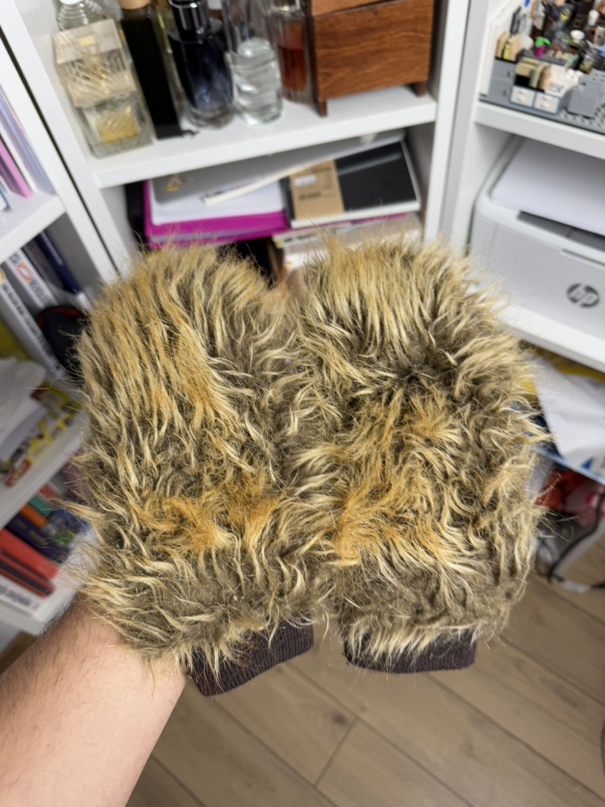 Japanese Brand VIntage y2k avantgarde archive style faux fur gloves mittens Size ONE SIZE - 3 Thumbnail