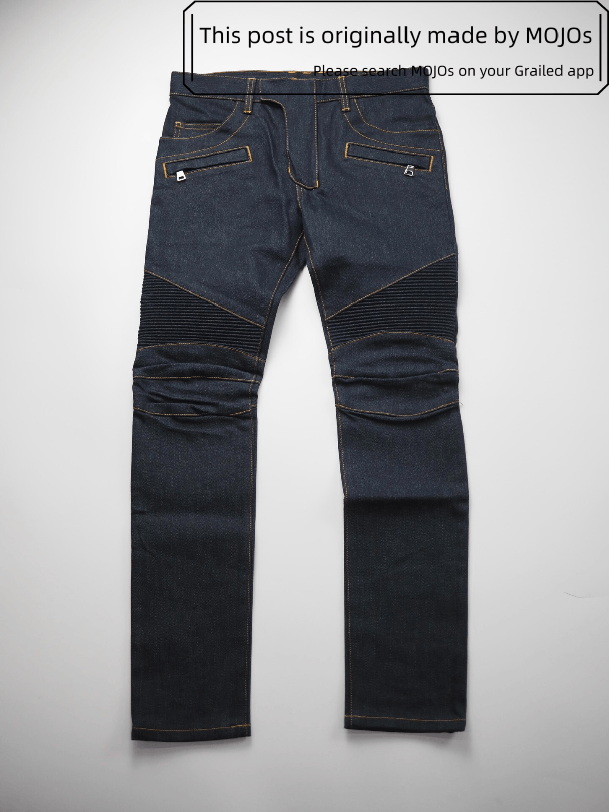 Balmain Sz 29 Balmain 14SS Bike Raw Denim mojos78 Size US 29 - 1 Thumbnail