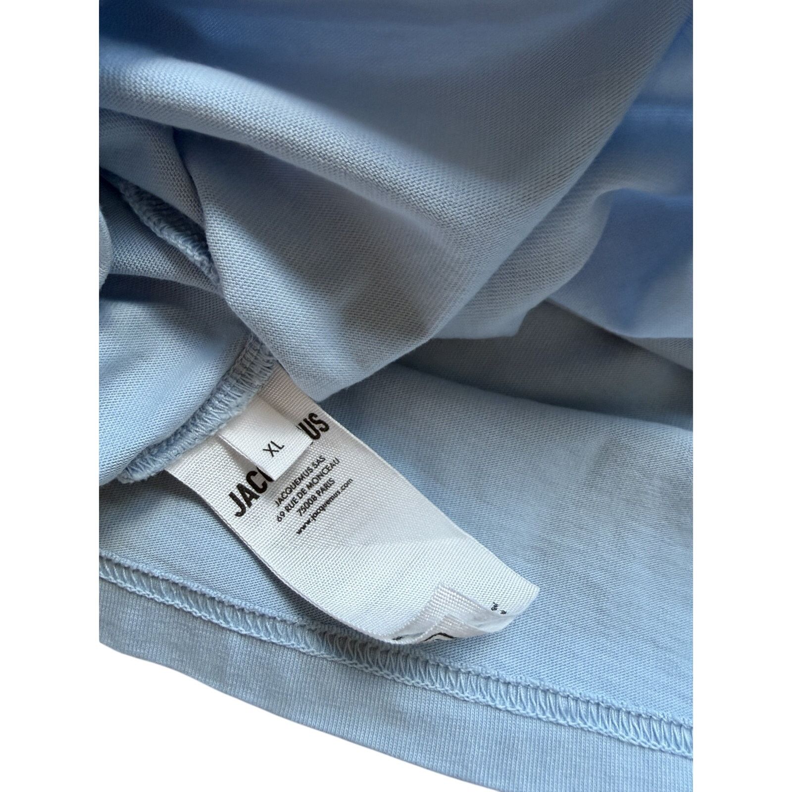 Jacquemus Jacquemus Le Camargue Logo Embroidered T-Shirt Blue Size US XL / EU 56 / 4 - 4 Thumbnail