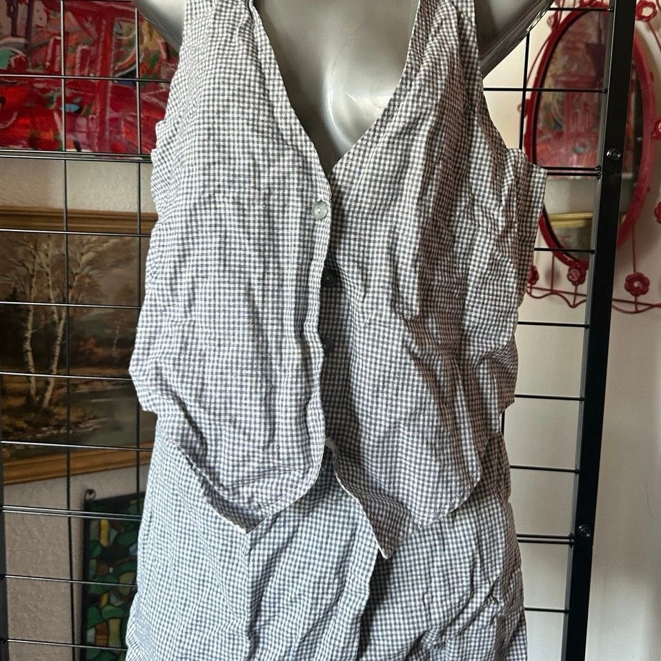Bentley Bentley blue white gingham top shorts set Size M / US 6-8 / IT 42-44 - 2 Thumbnail