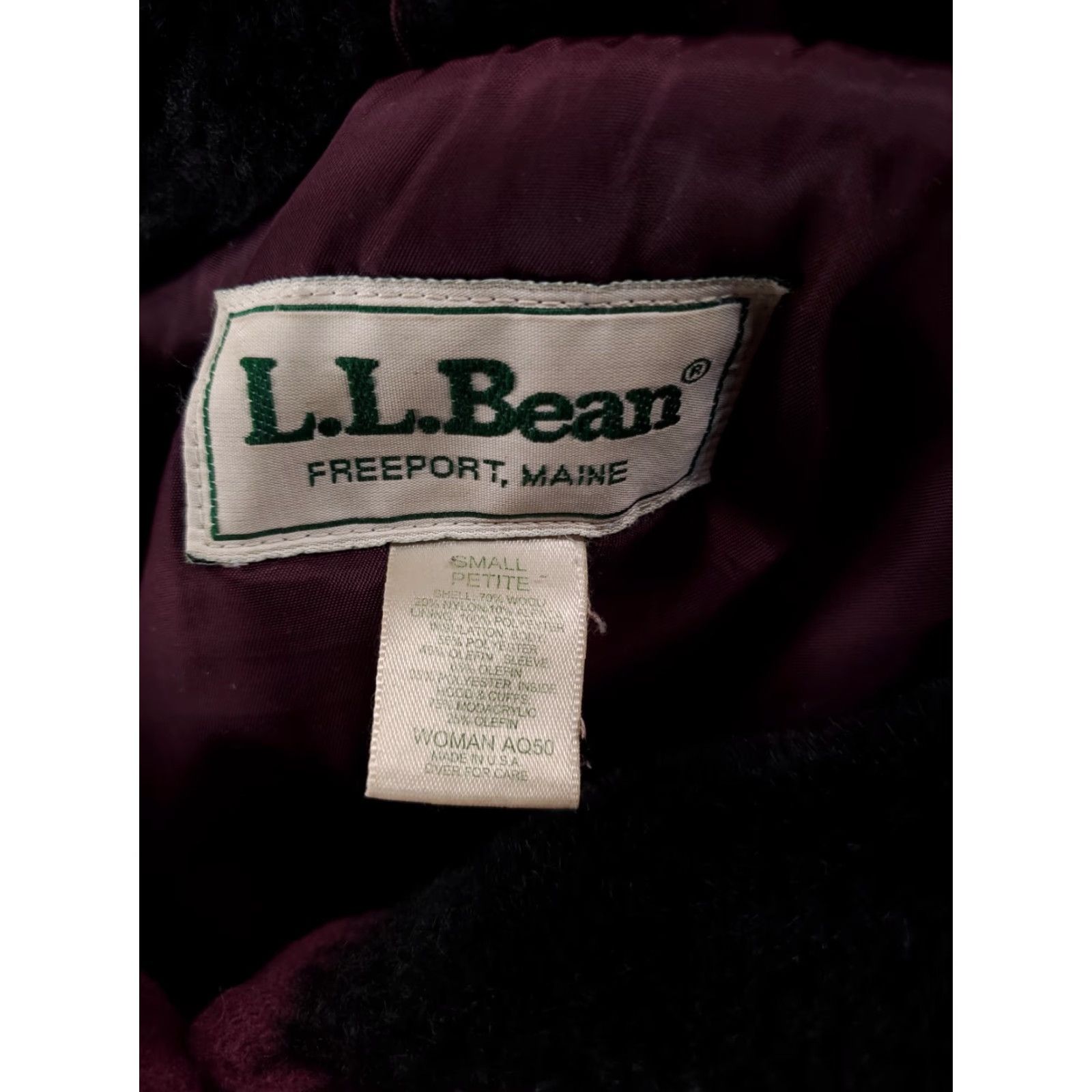 Vintage VINTAGE LL Bean Jacket Womens S Overcoat Wool Nylon Alpaca Purple Purple 80s Coat Small Imperfection Women S Size S / US 4 / IT 40 - 4 Thumbnail