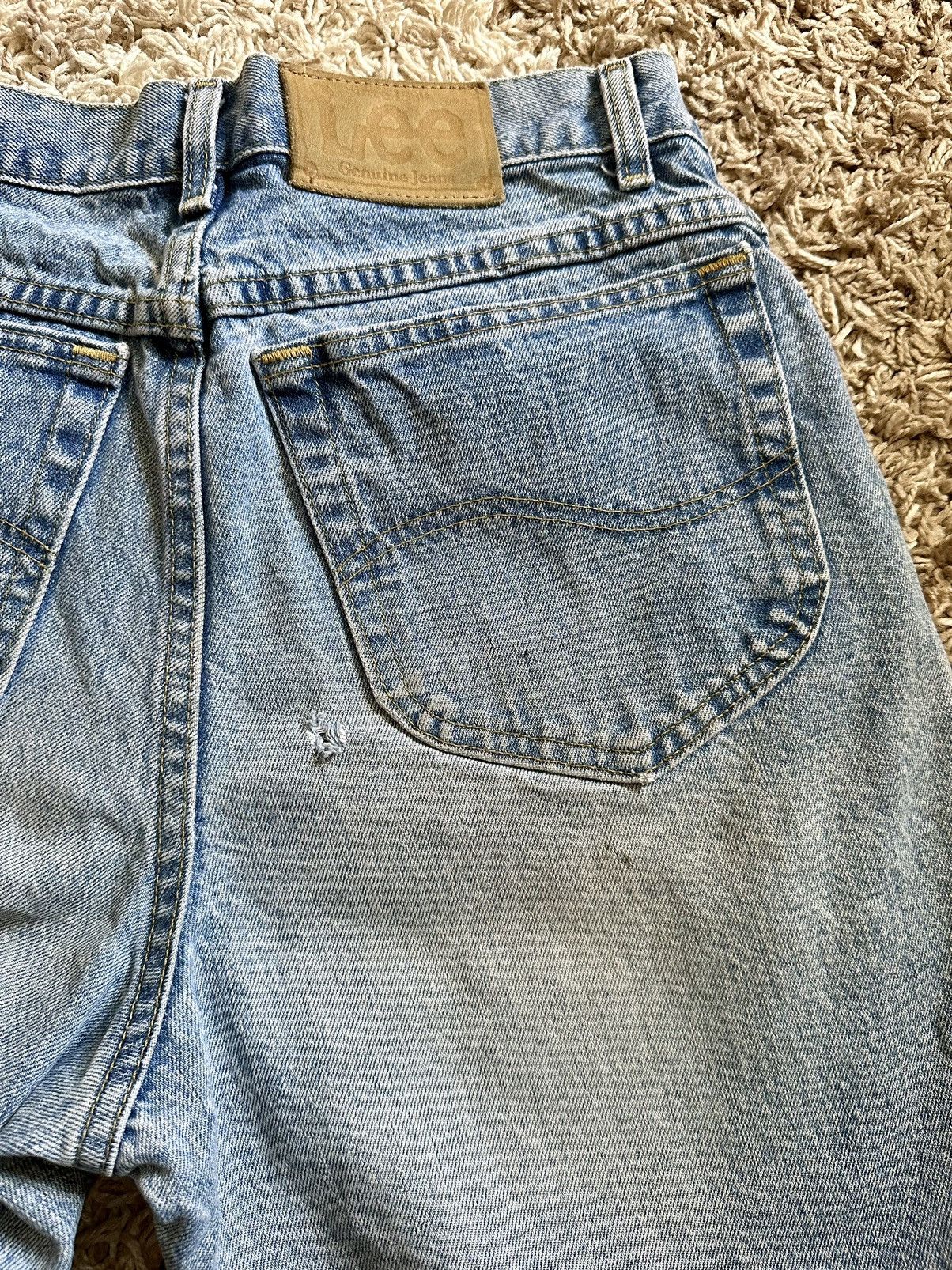 Jean × Lee × Vintage VNTG Lee Denim Jeans Made In USA Streetwear Y2K Rare 90s Size US 31 - 10 Thumbnail