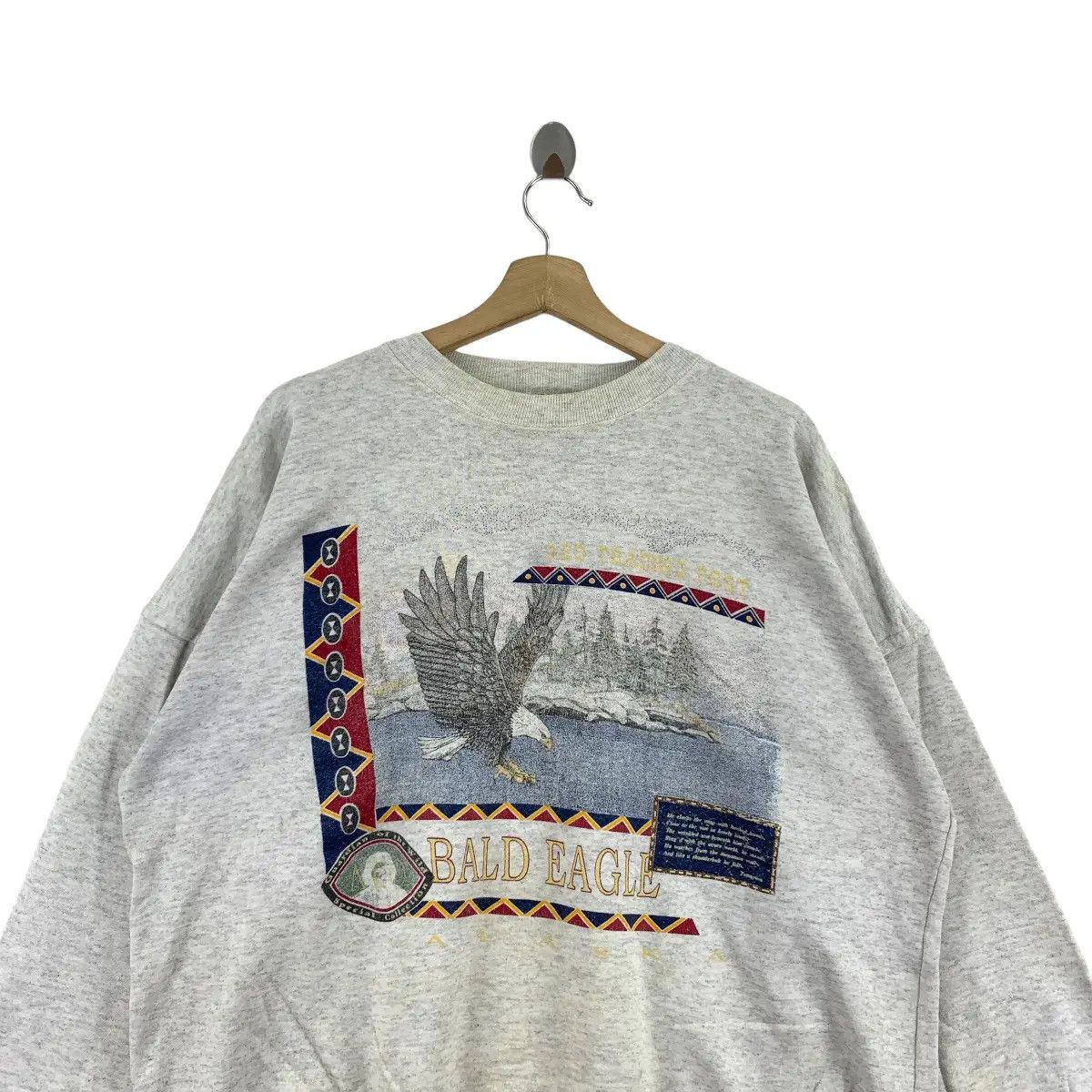 Vintage Vtg 90’ BALD EAGLE NATIONAL PARK Made In USA Sweatshirt Size XXL / US 16-18 / IT 52-54 - 2 Thumbnail