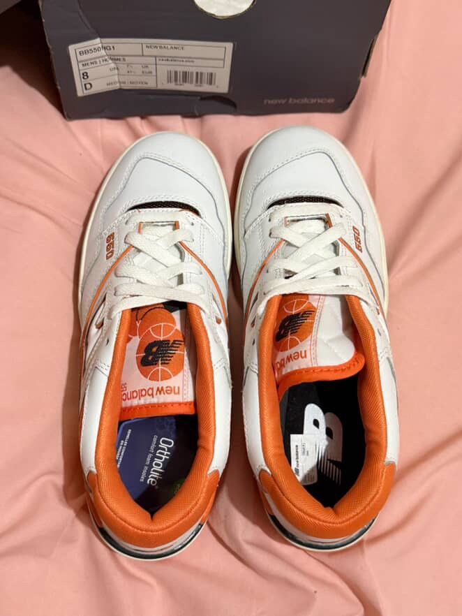 New Balance New Balance 550 Orange White Black Size US 8 / EU 41 - 3 Thumbnail