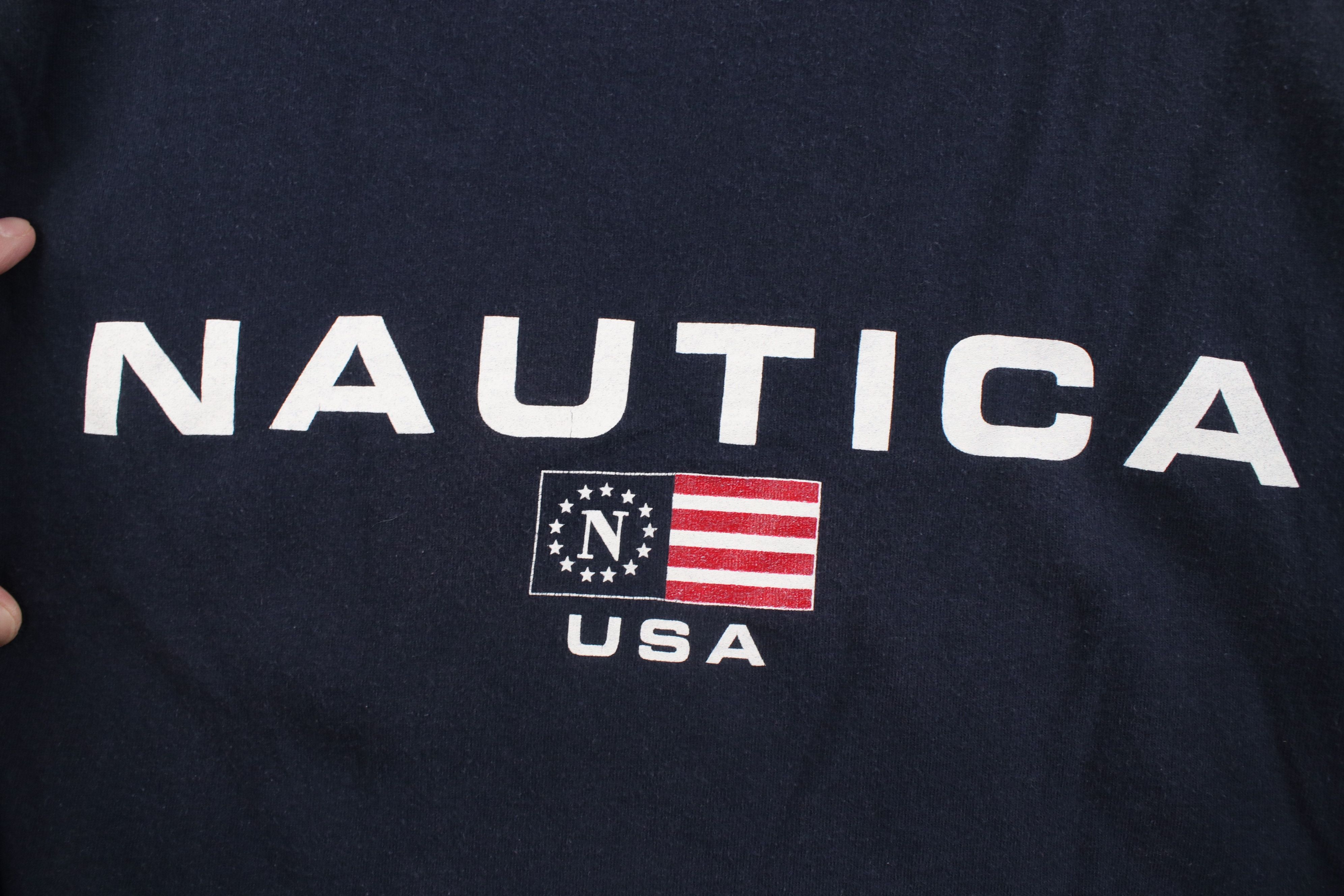 Nautica Vintage 90s Nautica Spell Sailing Flag T-Shirt Cotton USA Size US XL / EU 56 / 4 - 4 Thumbnail