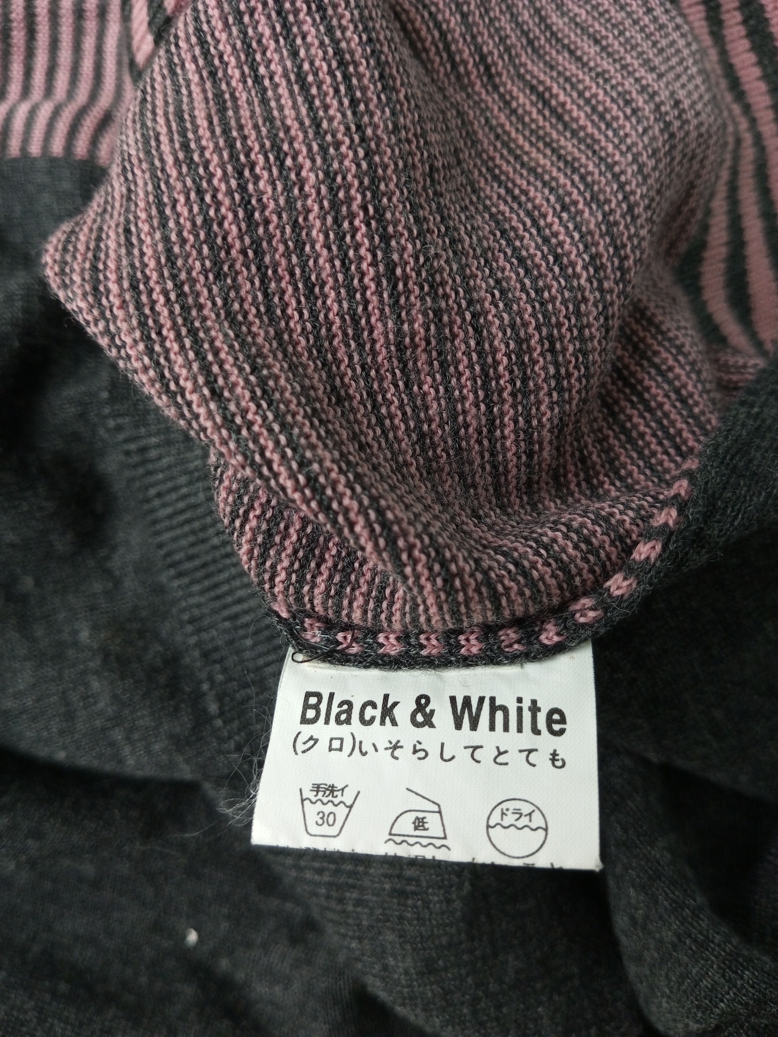Japanese Brand × Vintage Vintage Black & White Japanese Brand Knit Wear Size US L / EU 52-54 / 3 - 7 Thumbnail