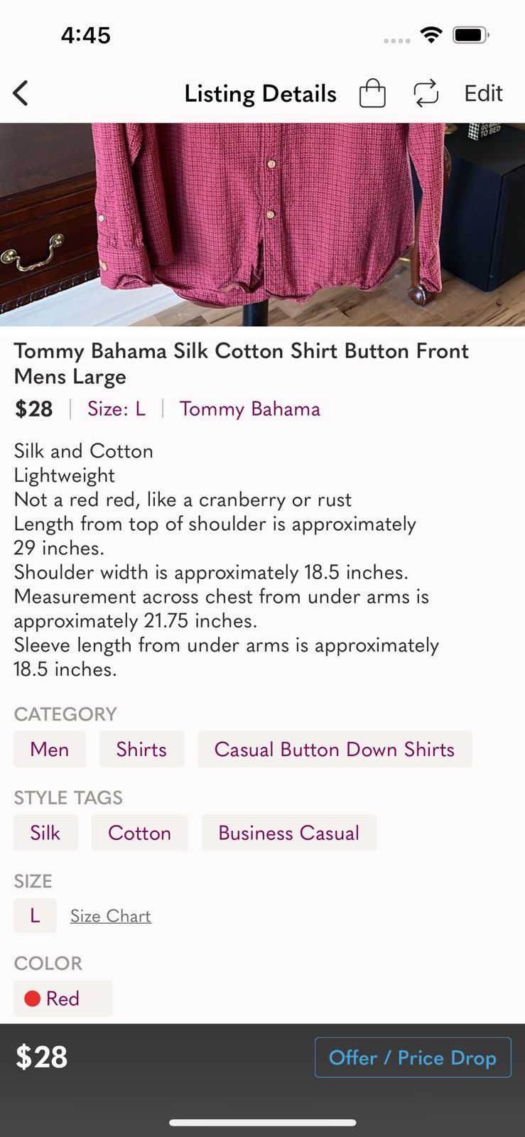 Tommy Bahama Tommy Bahama Button Down Front Long Sleeve Size US L / EU 52-54 / 3 - 8 Thumbnail