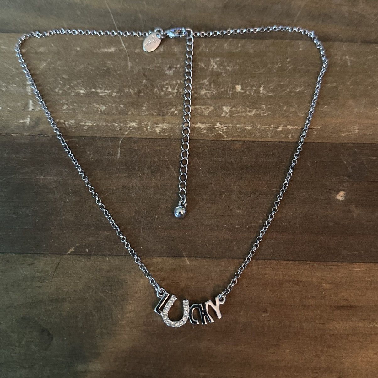 Other Lia Sophia silver tone Lucky U necklace Size ONE SIZE - 2 Thumbnail