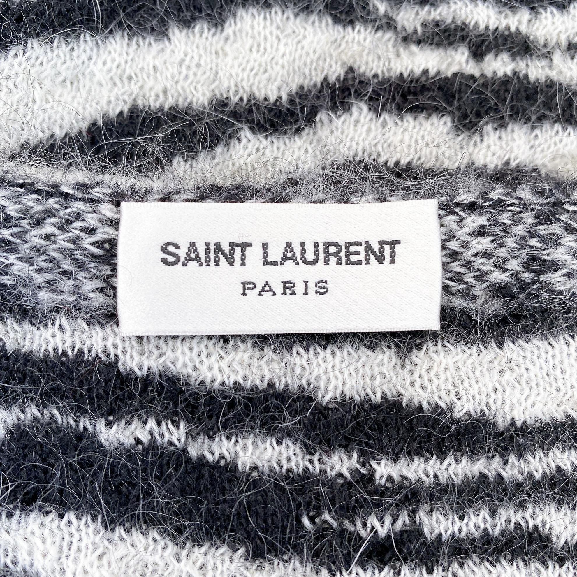 Saint Laurent Paris Saint Laurent color blocked irregular V-neck top XS Size XS / US 0-2 / IT 36-38 - 7 Thumbnail