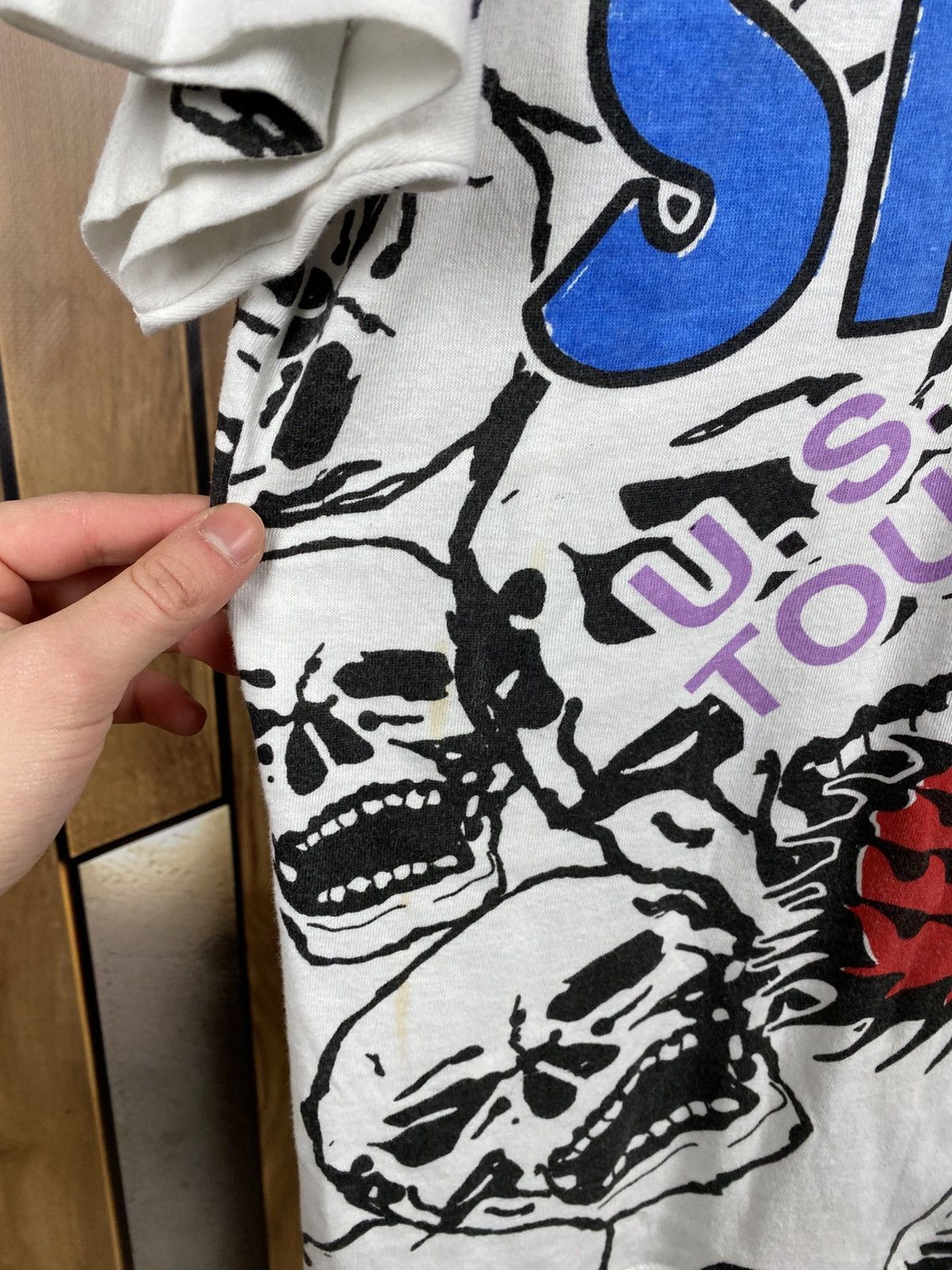 The Rolling Stones 💀Vintage 90s T-Shirt Rolling Stones Overprint U.S Tour Tee💀 Size US L / EU 52-54 / 3 - 11 Thumbnail